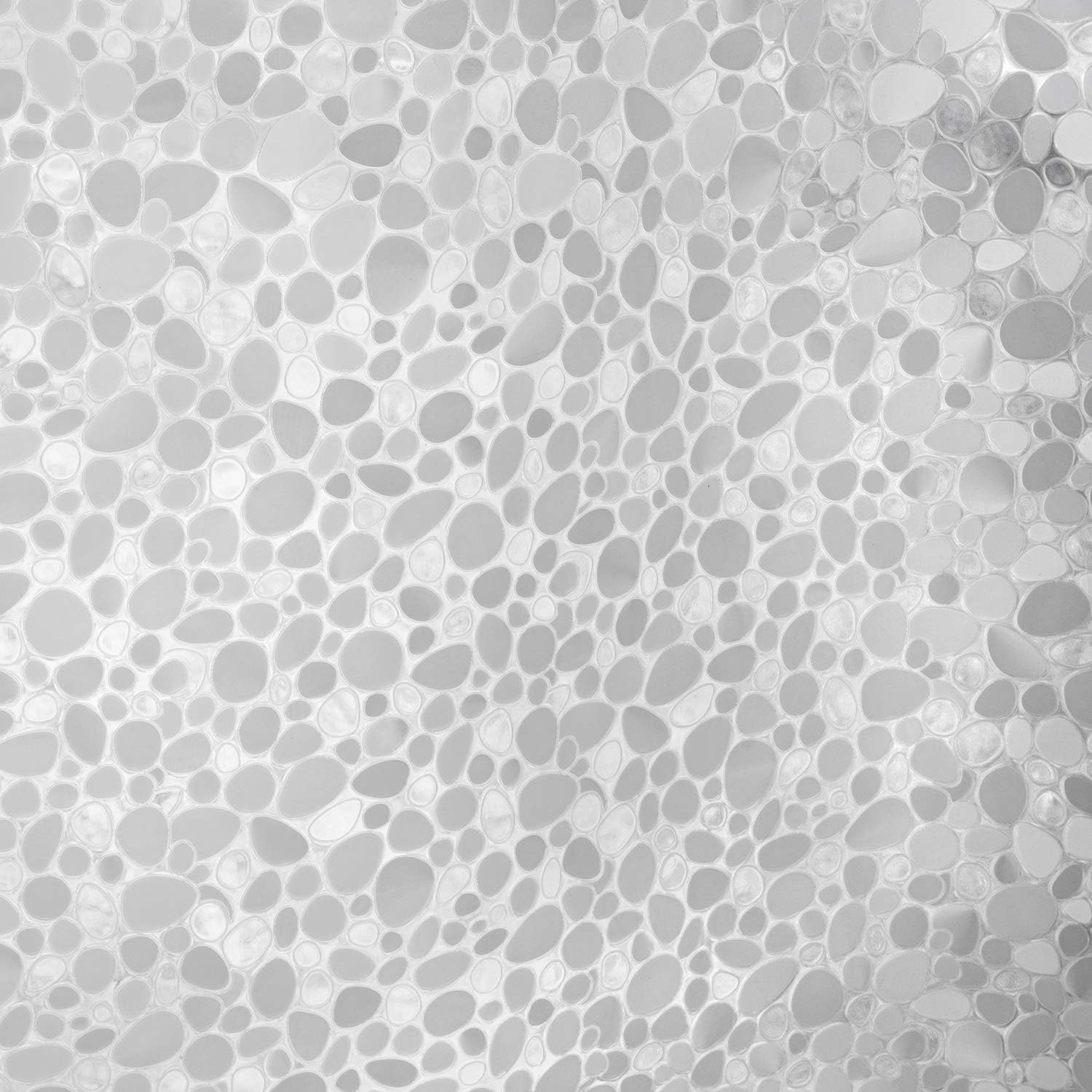 Bostofy Waterproof Shower Curtain Liner 8G EVA Thick Shower Curtain with Heavy Duty 3 Bottom Magnets, Shower Liner for Shower Stall, Bathtubs, 3D Pebble Pattern, 72 x 72,12 Hooks - Image 8