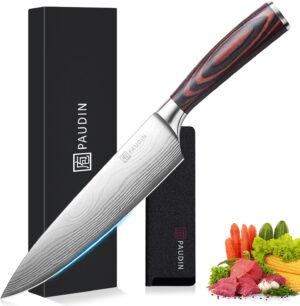 PAUDIN Chef Knife, 8 Inch High Carb...