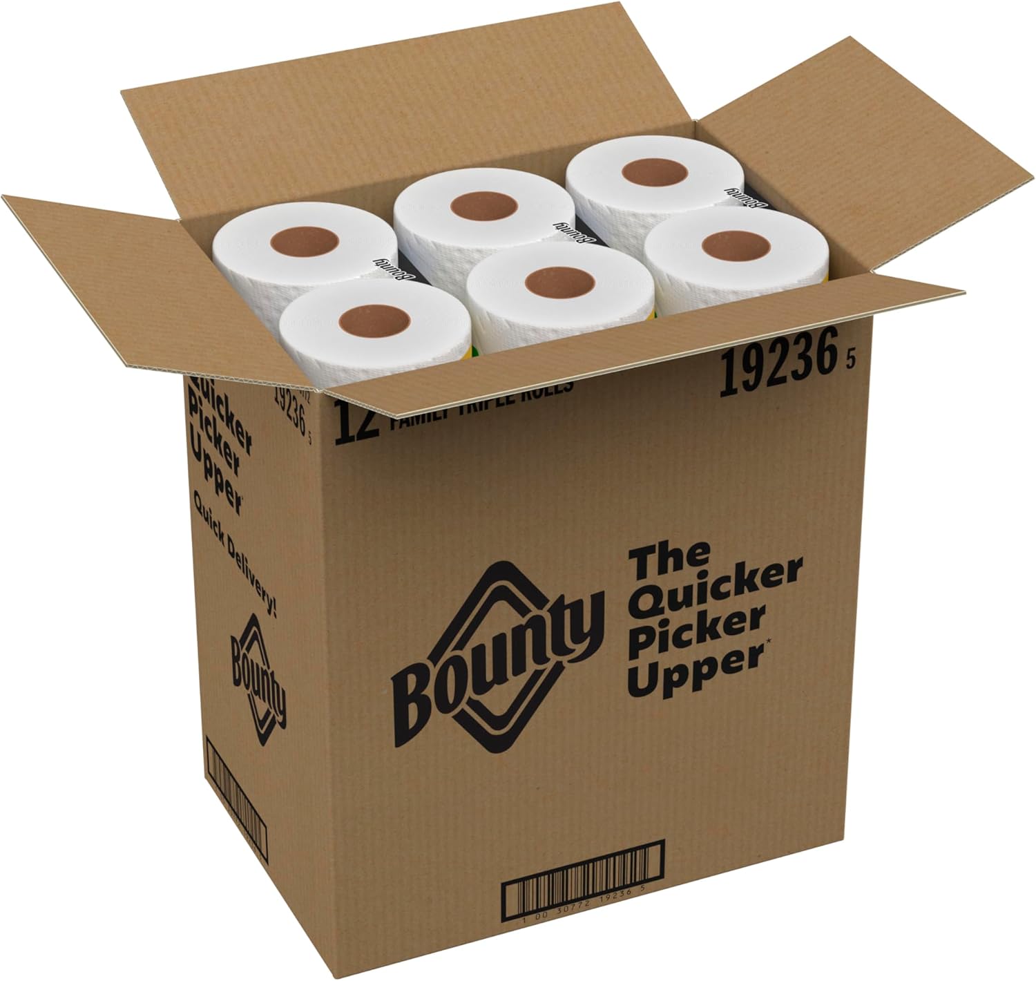 Bounty Quick-Size Paper Towels, White, 12 Family Triple = 40 Regular Rolls - Image 12