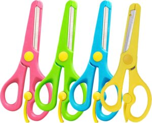 4Pcs Preschool Training Scissors, C...