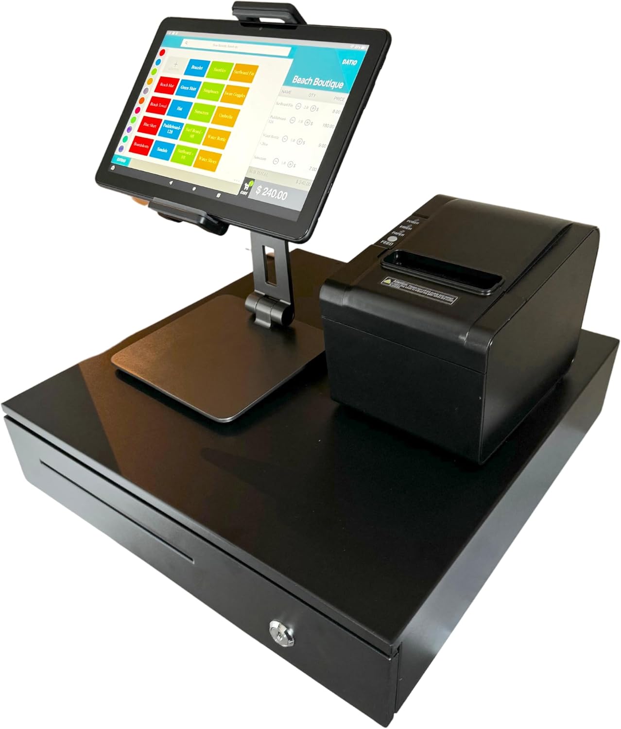 System for 10-inch Amazon Fire Tablet Complete Cash Register with Receipt Printer, Cash Drawer, and Stand for Small Business, Retail, Restaurant, Salon - Image 2