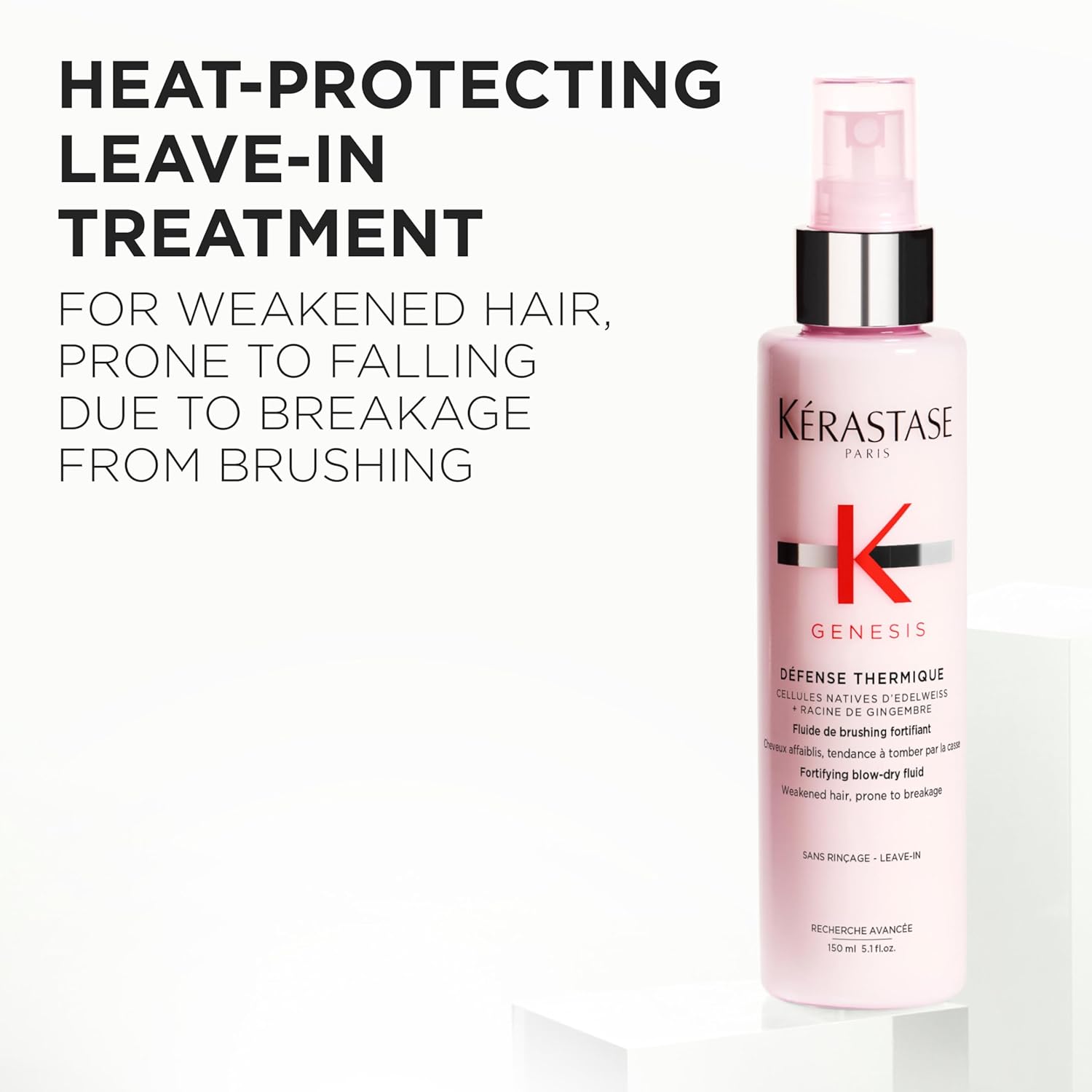 Kerastase Genesis Thermique Blow Dry Primer, Heat Protectant for Weak or Damaged Hair, Anti-Breakage, Detangles and Hydrates without Frizz, Sulfate Free and Defense Thermique, 5.1 Fl Oz - Image 2