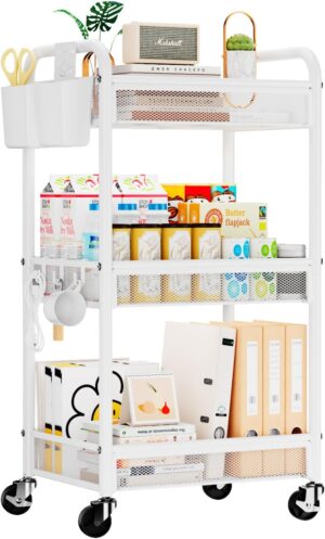 YASONIC 3 Tier Rolling Cart – Met...