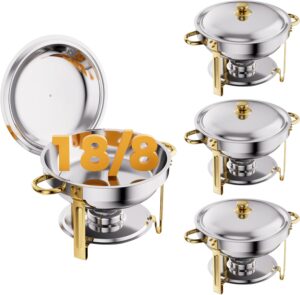Gold 4 Pack Chafing Dishes for Buff...