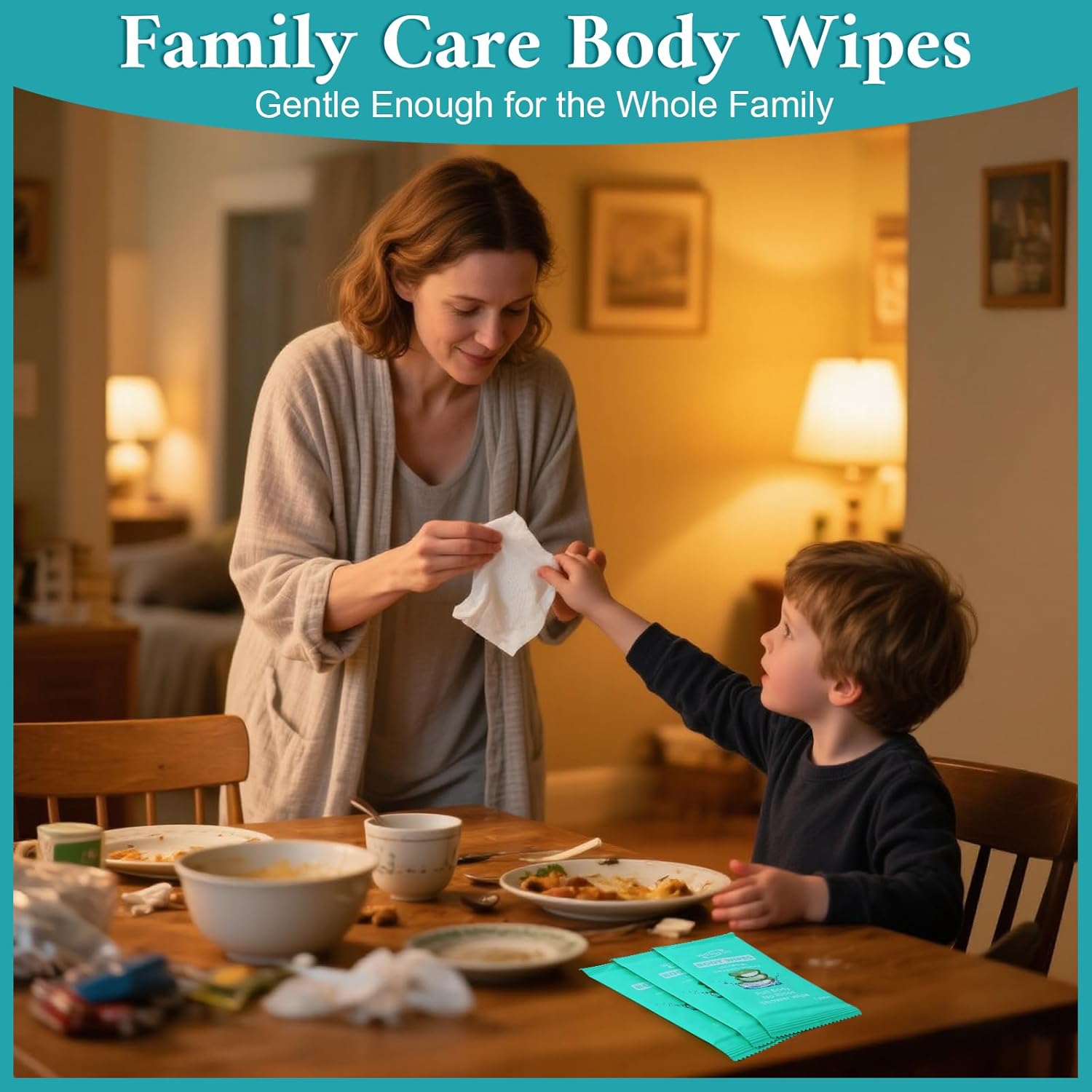 300 Pack Individually Wrapped Body Wipes (8" x 9.5"),No-Rinse Shower Wipe for Adults,Travel,Gym & Camping,Bulk Cleansing Wipes for Homeless - Image 7