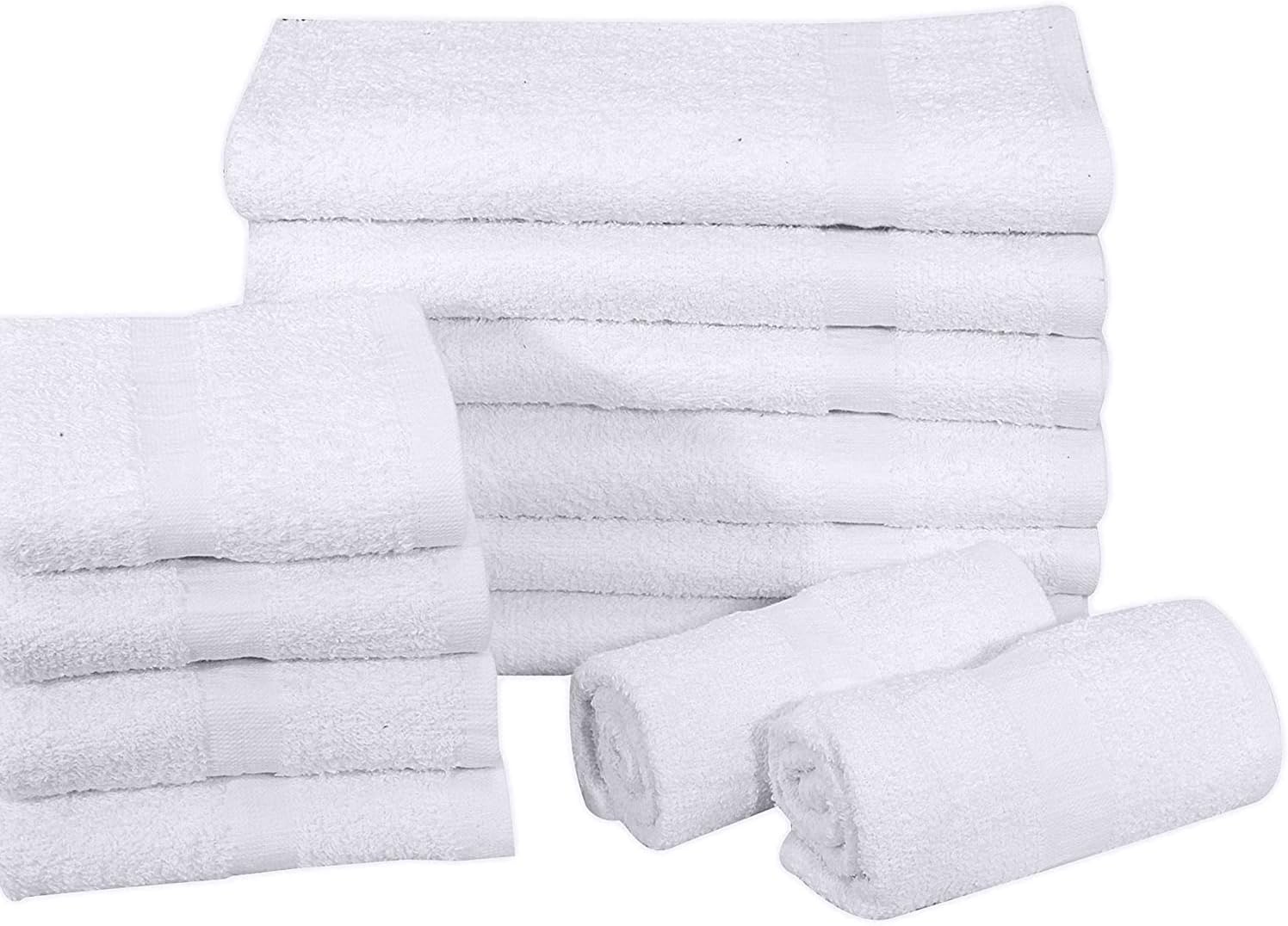 GOLD TEXTILES Bulk Pack 60 Pcs (5 Dozen) White Economy 15x25 Inches Basic Hand Towel - 2.25 lb/dz - Image 7