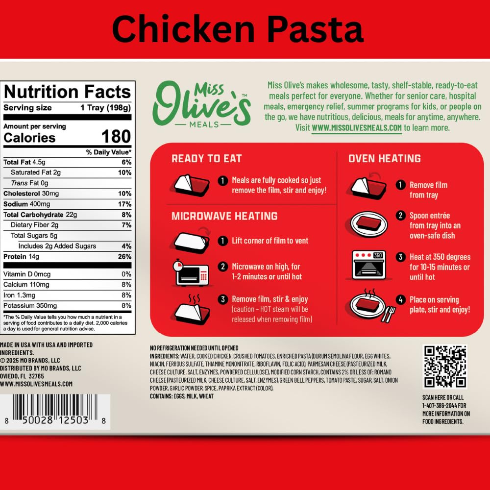 Miss Olive’s Ready Meals Variety Pack (6 Pack) – Microwave Ready to Eat Meals, Lower Sodium Shelf-Stable Lunch & Dinner Bundle - Image 9