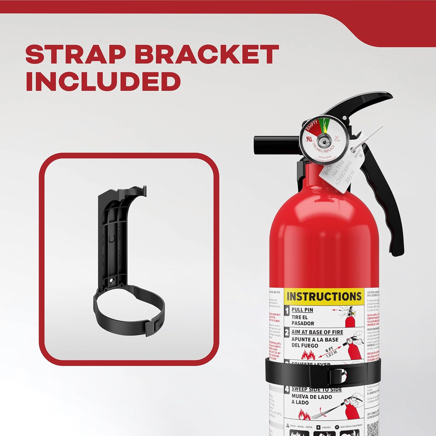 Kidde, FA110G, Multi Purpose Fire Extinguisher for Home, Office, Dorm, Residential, 1A10BC - Image 6