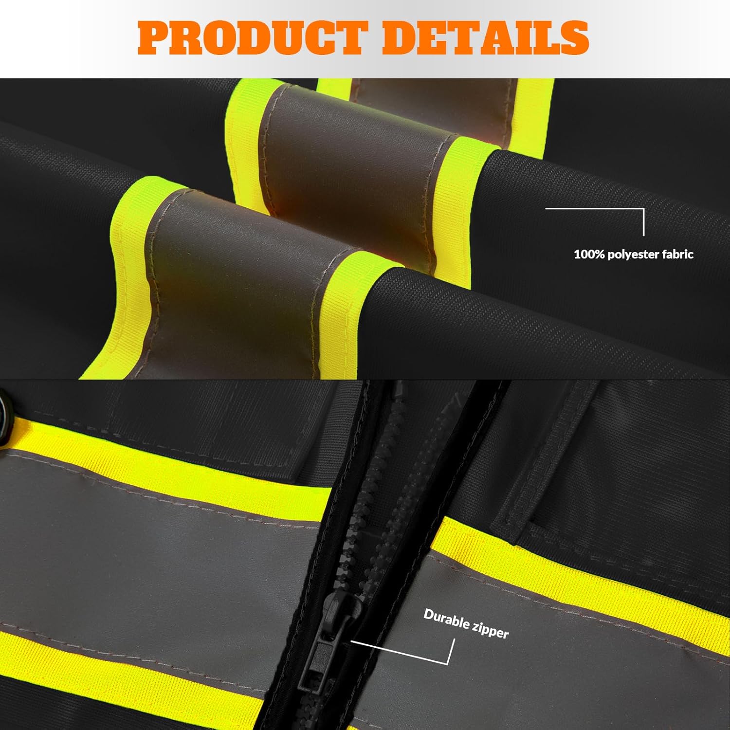 BeautyWill Custom Safety Vest Logo Class 2 High Visibility Reflevtive Vest Outdoor Protective Workwear - Image 3
