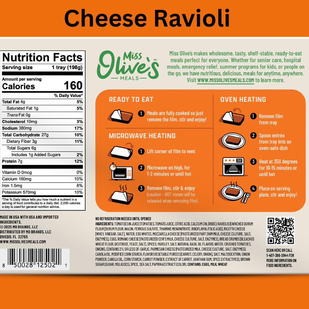 Miss Olive’s Ready Meals Variety Pack (6 Pack) – Microwave Ready to Eat Meals, Lower Sodium Shelf-Stable Lunch & Dinner Bundle - Image 7