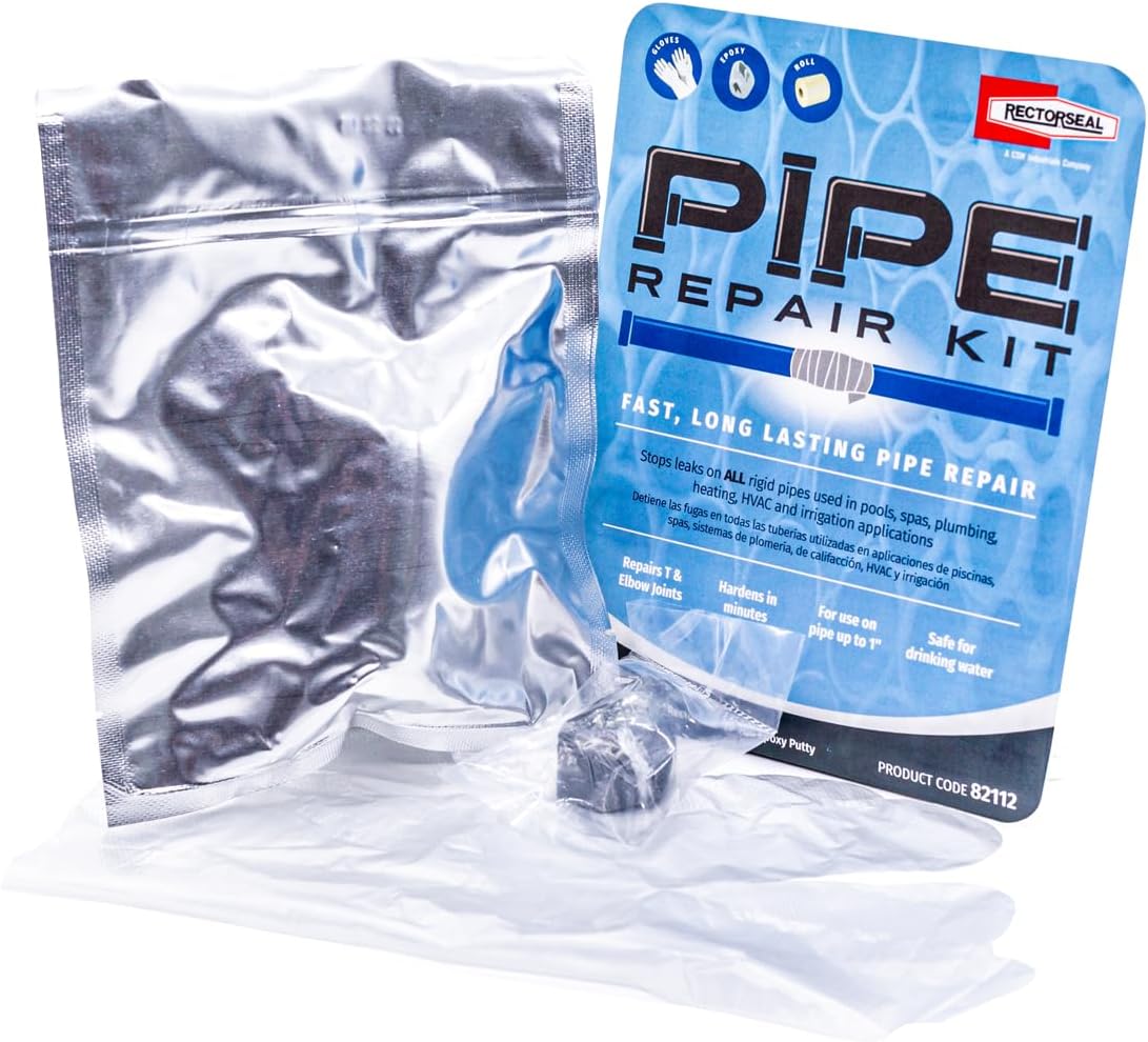 RectorSeal Pipe Repair 82112 Pipe Repair Kit, Easy Application, Plumbing, Repairs 1" and 450 psi