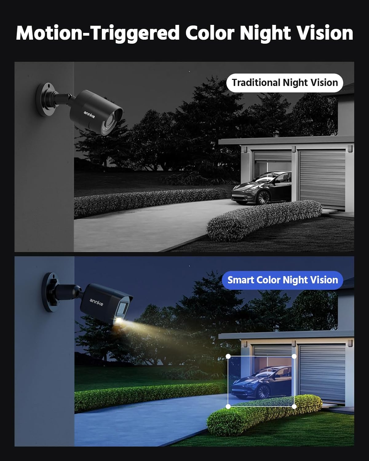 ANNKE 3K Lite Wired Security Camera System Outdoor with AI Human/Vehicle Detection, 8CH H.265+ DVR and 8 x 1920TVL 2MP IP67 Home CCTV Cameras with Smart Dual Light, Color Night Vision, 1TB Hard Drive - Image 3