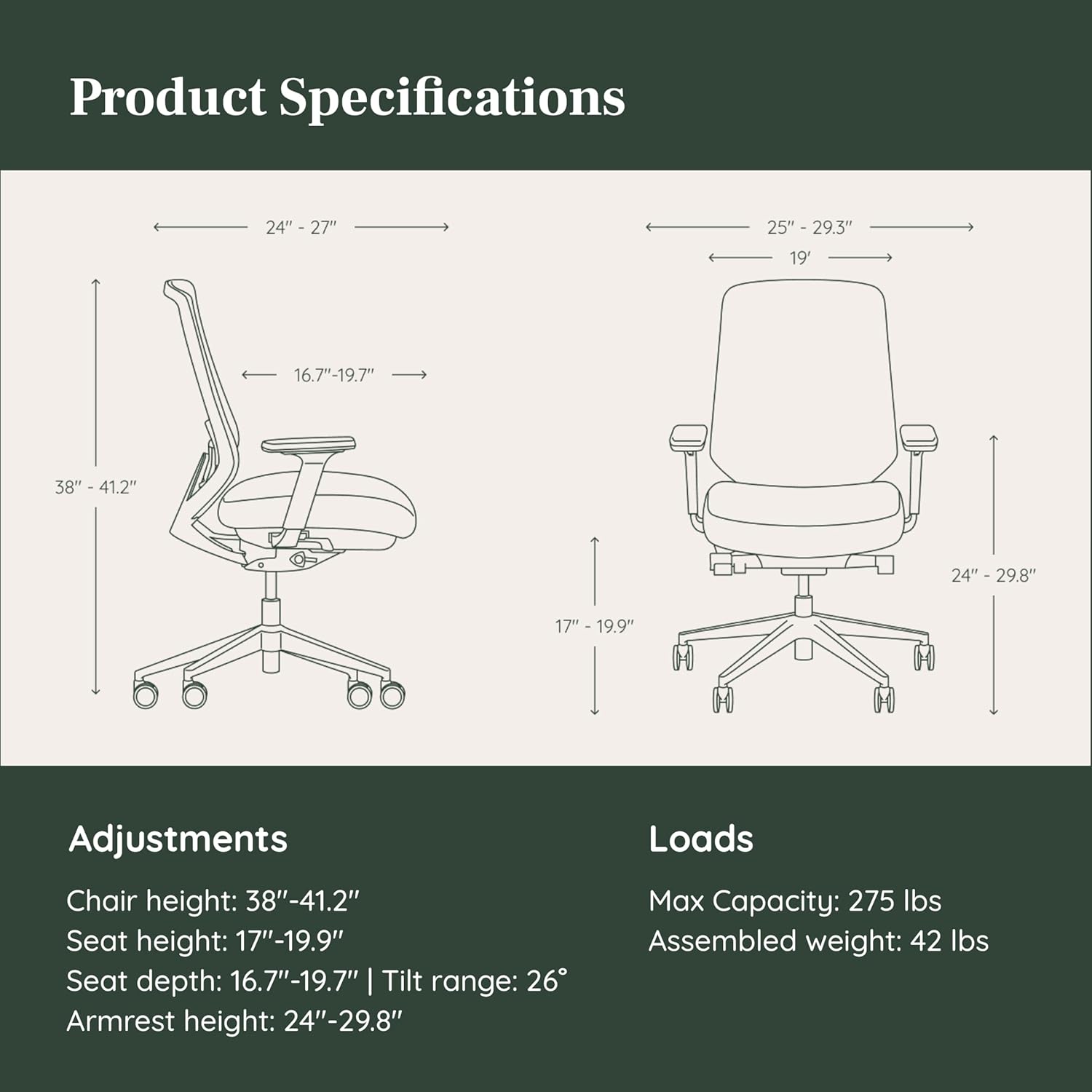 Branch Ergonomic Chair Pro - Mesh Office Chair with 14 Points of Adjustment - Height, Depth & Tilt Adjustable - 5D Armrests - Forward Tilt, Smooth Recline, and Lumbar Support - Black - Image 2
