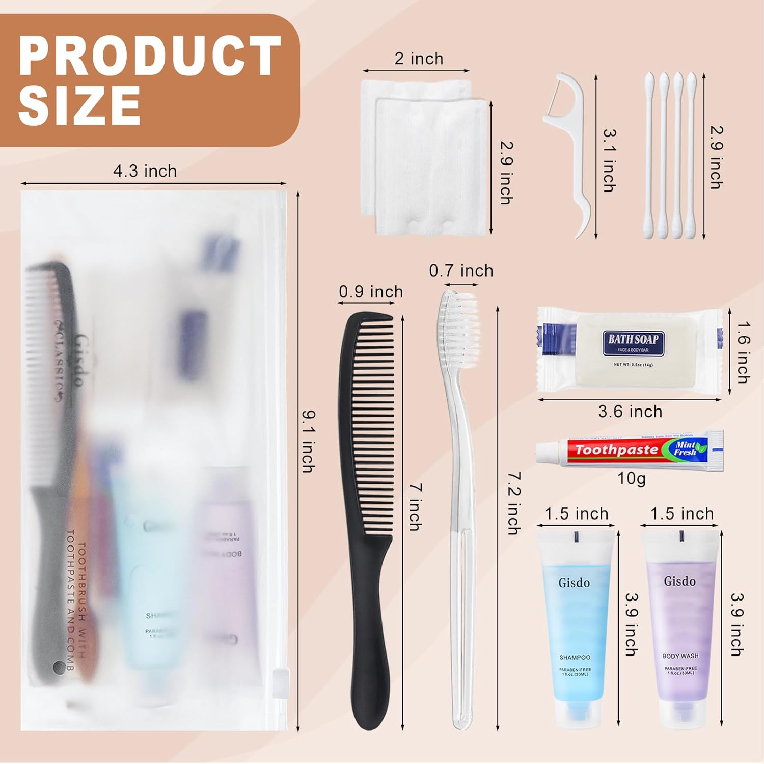 50-Pack Toiletry Kits - Personal Hygiene & Travel Kit for Men, Women & Charity - Disposable, Bulk Homeless Care Package Supplies - Image 4