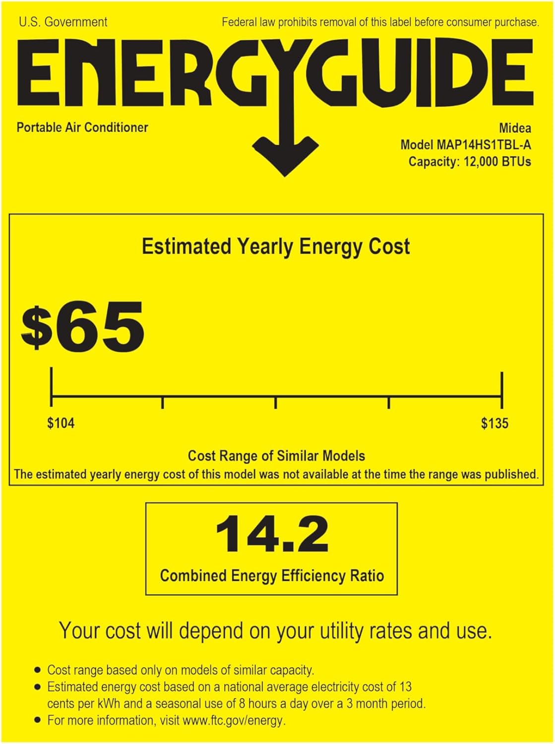 Midea Duo 14,000 BTU (12,000 BTU SACC) High Efficiency Inverter Ultra Quiet Portable Air Conditioner, with Heat up to 550 Sq. Ft., Works with Alexa/Google Assistant, with Remote Control & Window Kit - Image 12
