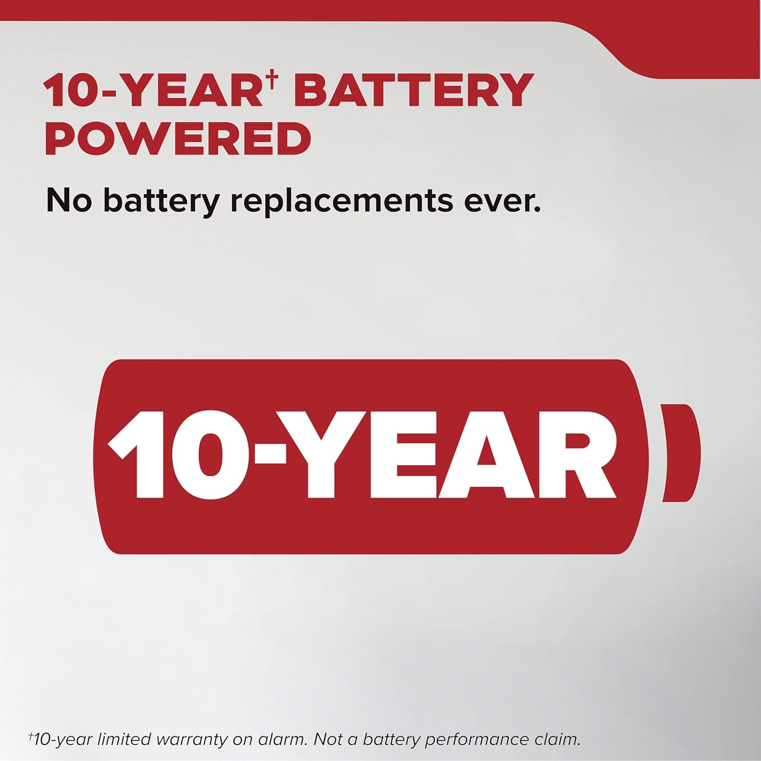 Kidde Smoke Detector, 10-Year Battery Powered, LED Warning Light Indicators - Image 2