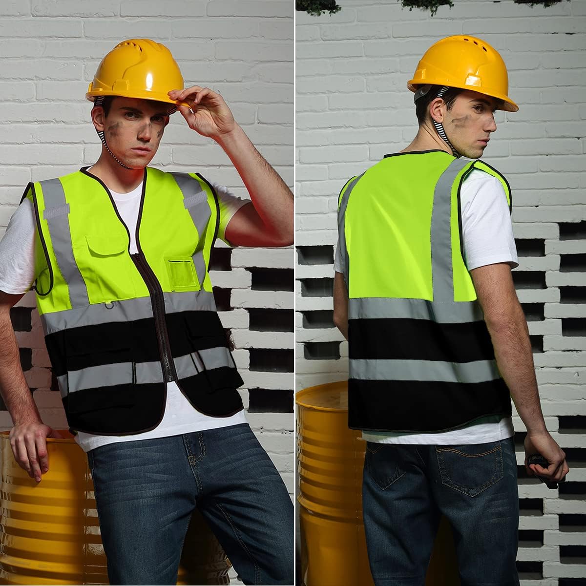 BeautyWill Custom Safety Vest Logo Class 2 High Visibility Reflevtive Vest Outdoor Protective Workwear - Image 5