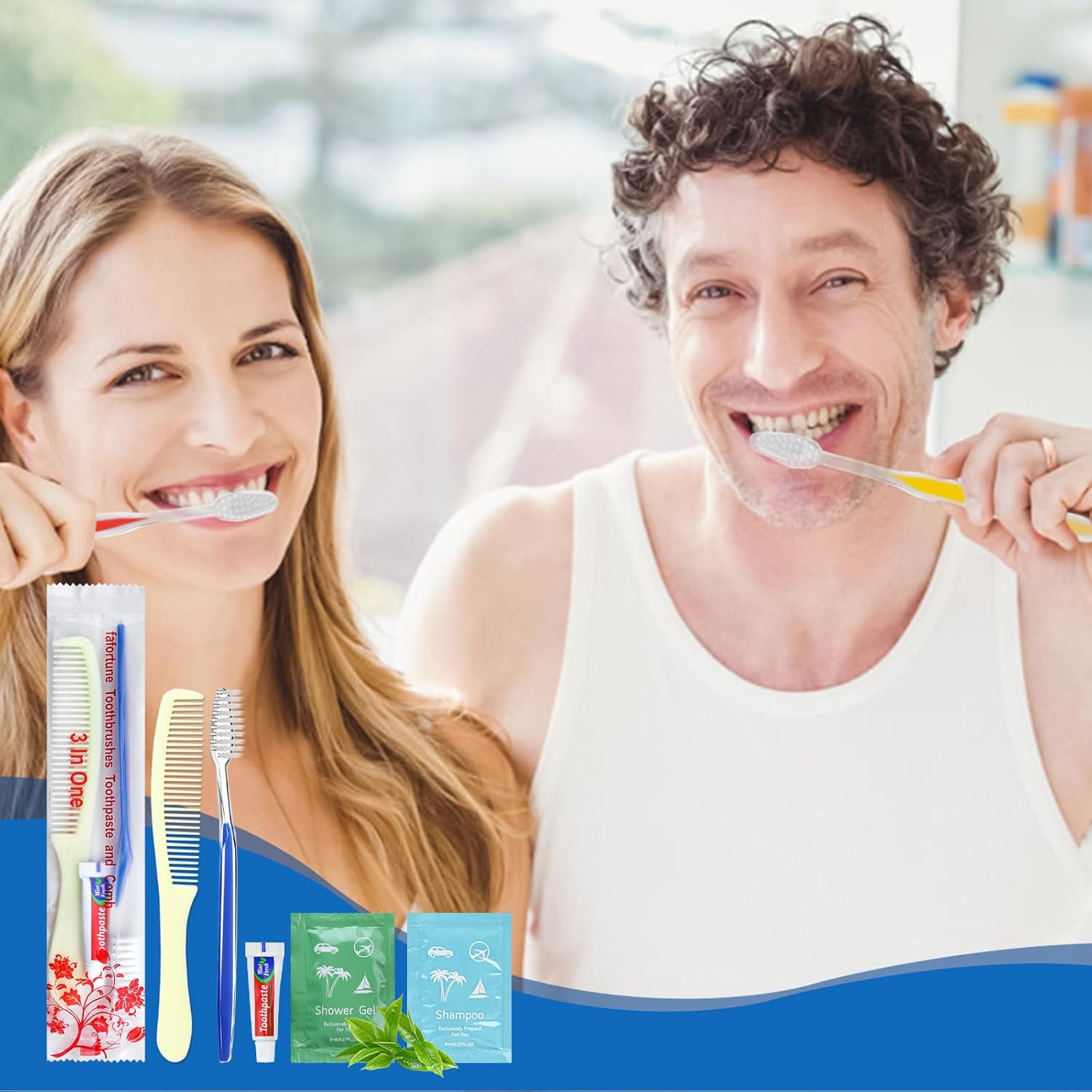 Bulk Hygiene Kits for Homeless,Disposable Toothbrushes with Toothpaste and Comb for Homeless Individually Wrapped,Basic Toiletry Kits Travel Size Shampoo And Body Wash For Hotel,Air Bnb Charity(20) - Image 7
