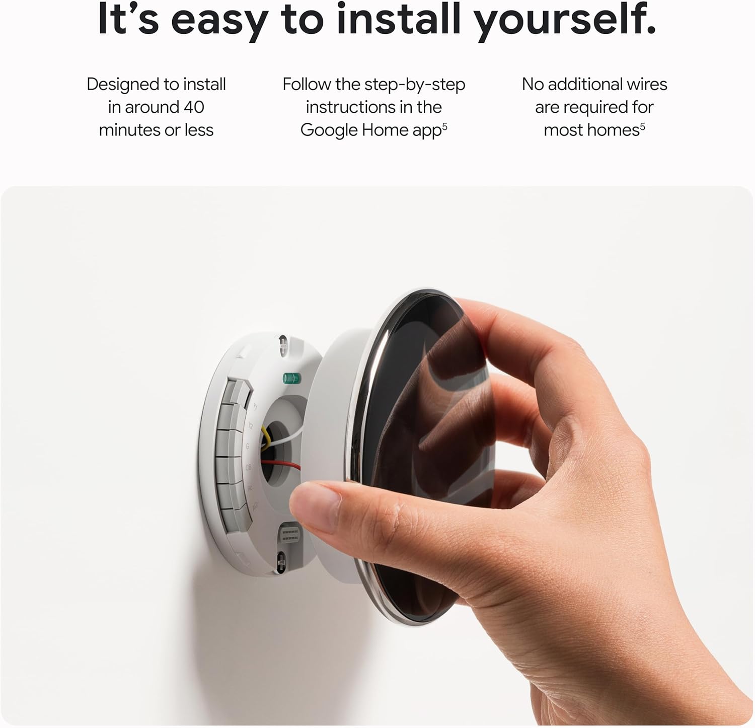 Google Nest Learning Thermostat (4th Gen, 2024) with Nest Temperature Sensor - Energy Saving Smart Thermostat - Compatible with Alexa, Apple HomeKit and Google Home App - Polished Gold - Image 10