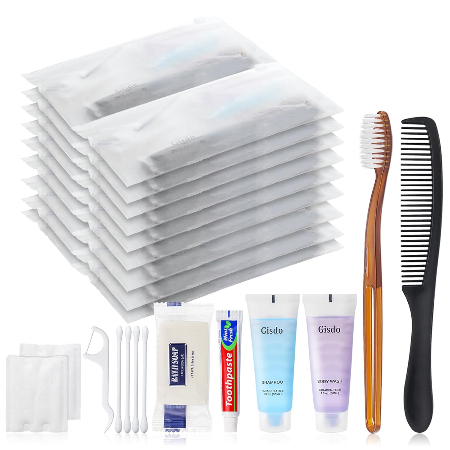 50-Pack Toiletry Kits - Personal Hygiene & Travel Kit for Men, Women & Charity - Disposable, Bulk Homeless Care Package Supplies - Image 9