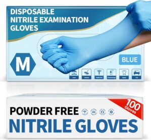Medical Blue Nitrile Disposable Exa...