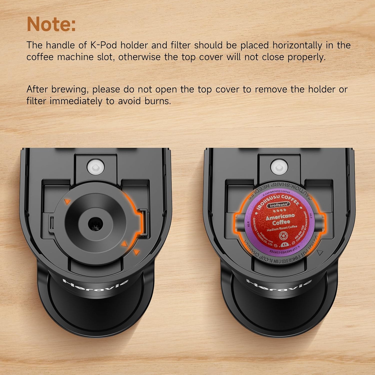 Small Single Serve Coffee Maker, Fast Brew One Cup Coffee Machine for K Cup and Grounds, 6 to 12 oz. Brew Sizes, Capsule Coffee Machine with Descaling Reminder and Viewing Tank, Black - Image 8