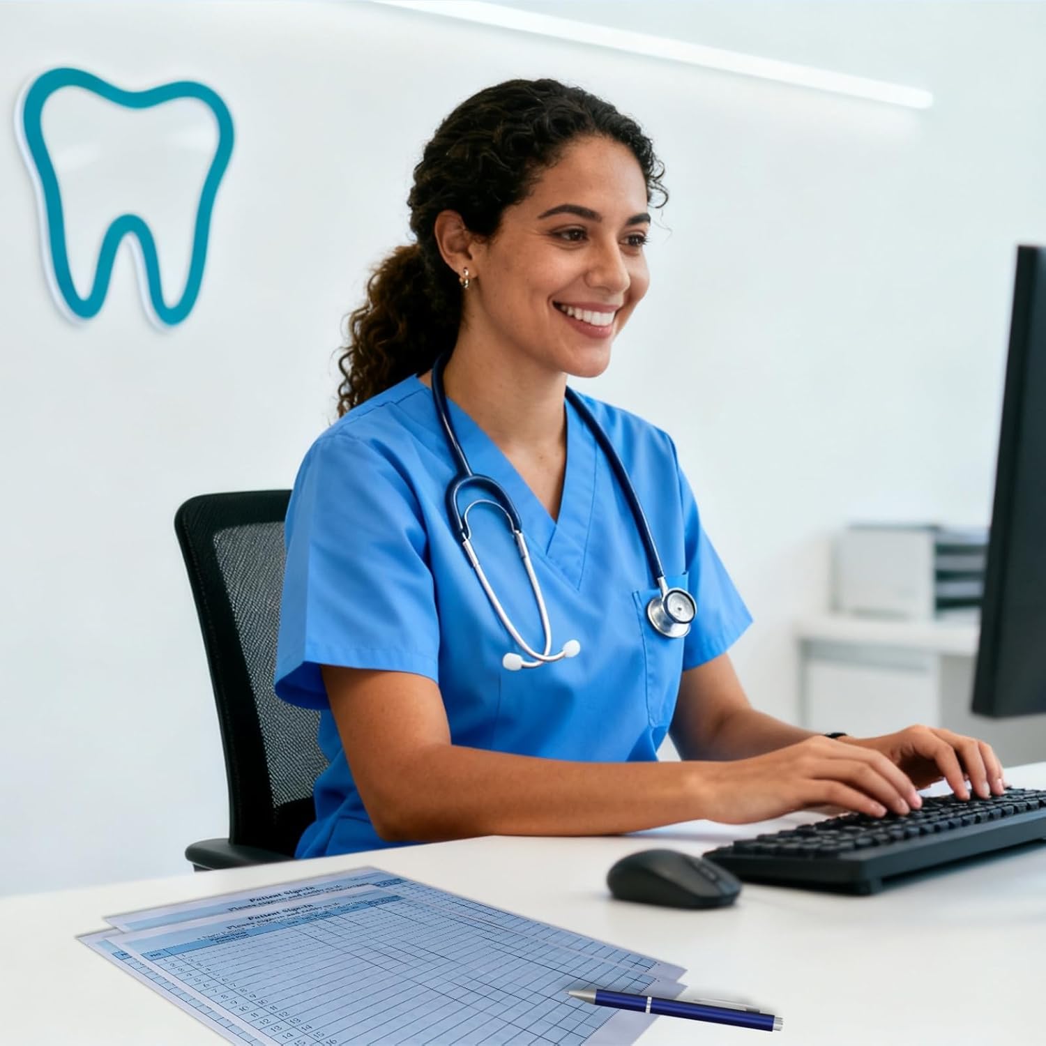 Patient Sign in Sheets, HIPAA Compliant, Carbonless 3-Part Medical Forms with Peel-Off Labels & Date Column,Simplify Check in for Clinics, Doctor Office, Blue (30-Pack) - Image 8