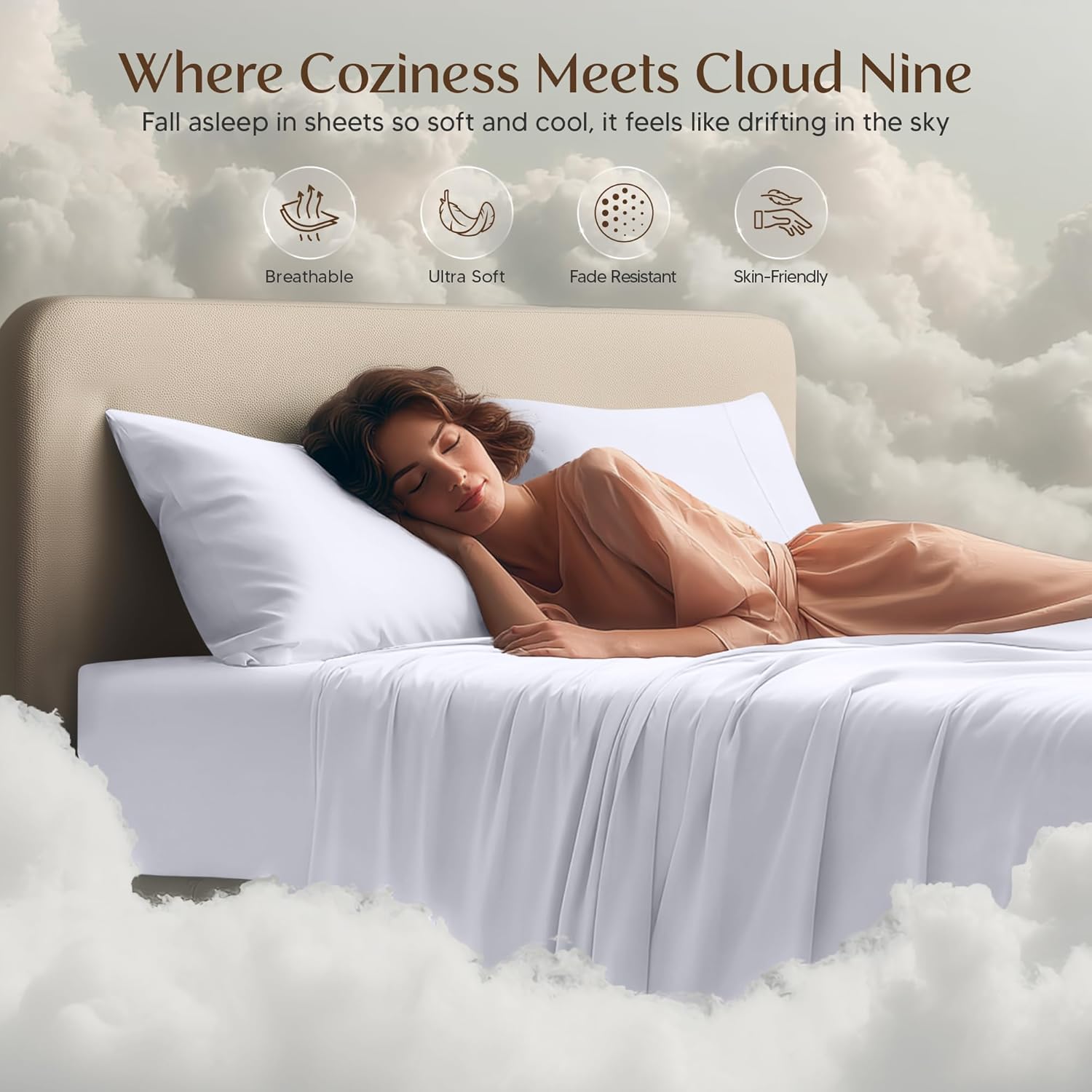 Utopia Bedding King Sheet Set 4 Piece Bed Sheets for King Size Bed, Hotel Luxury, Extra Soft, Cooling Bed Sheets - Wrinkle, and Fade Resistant (White) - Image 6