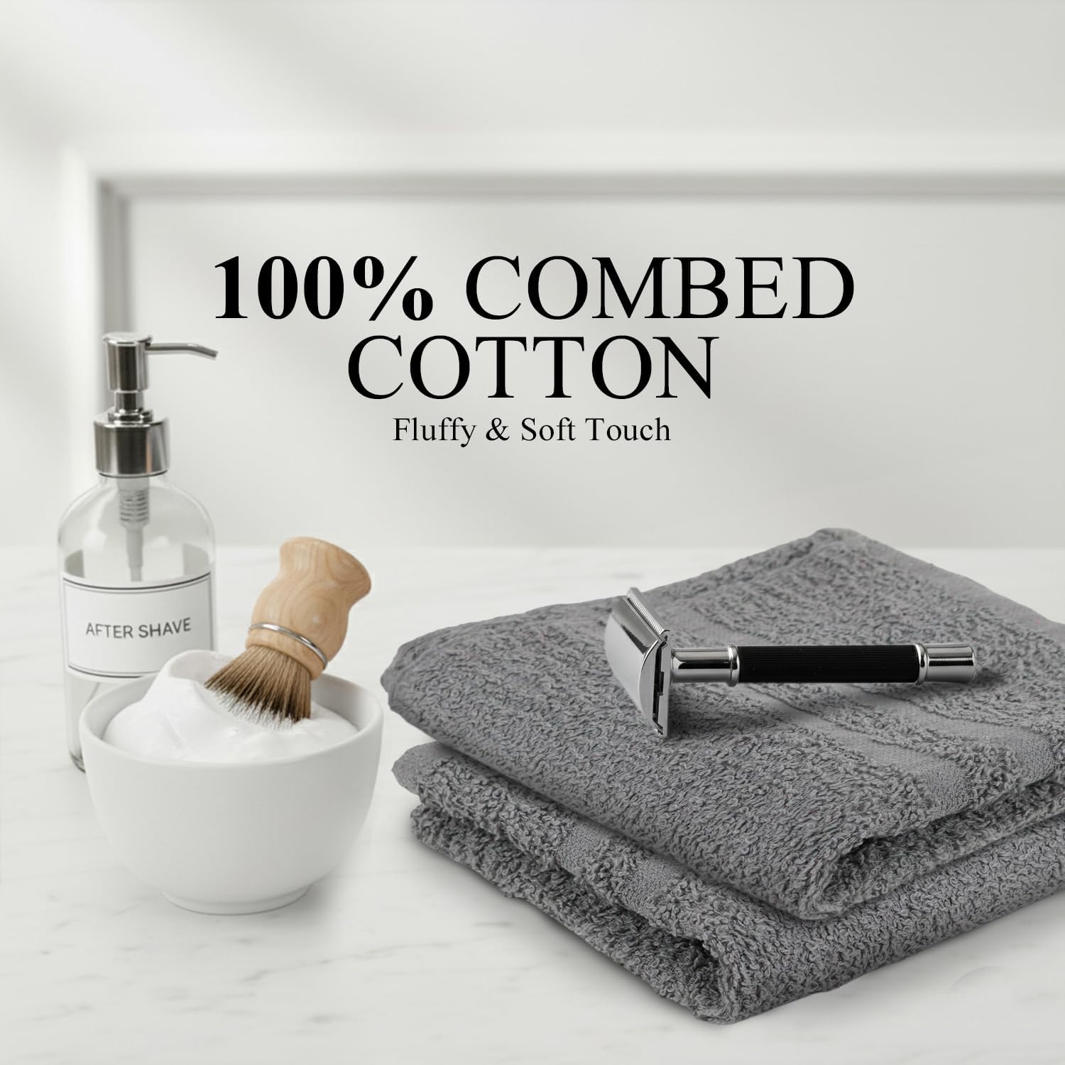 Hand Towels (Pack of 24) Grey Economy Salon Towels - 100% Cotton Spa Towel – 16 x 27 Inches Highly Absorbable, Facial, Gym, Hair Towels Face Towels Bulk - Image 3