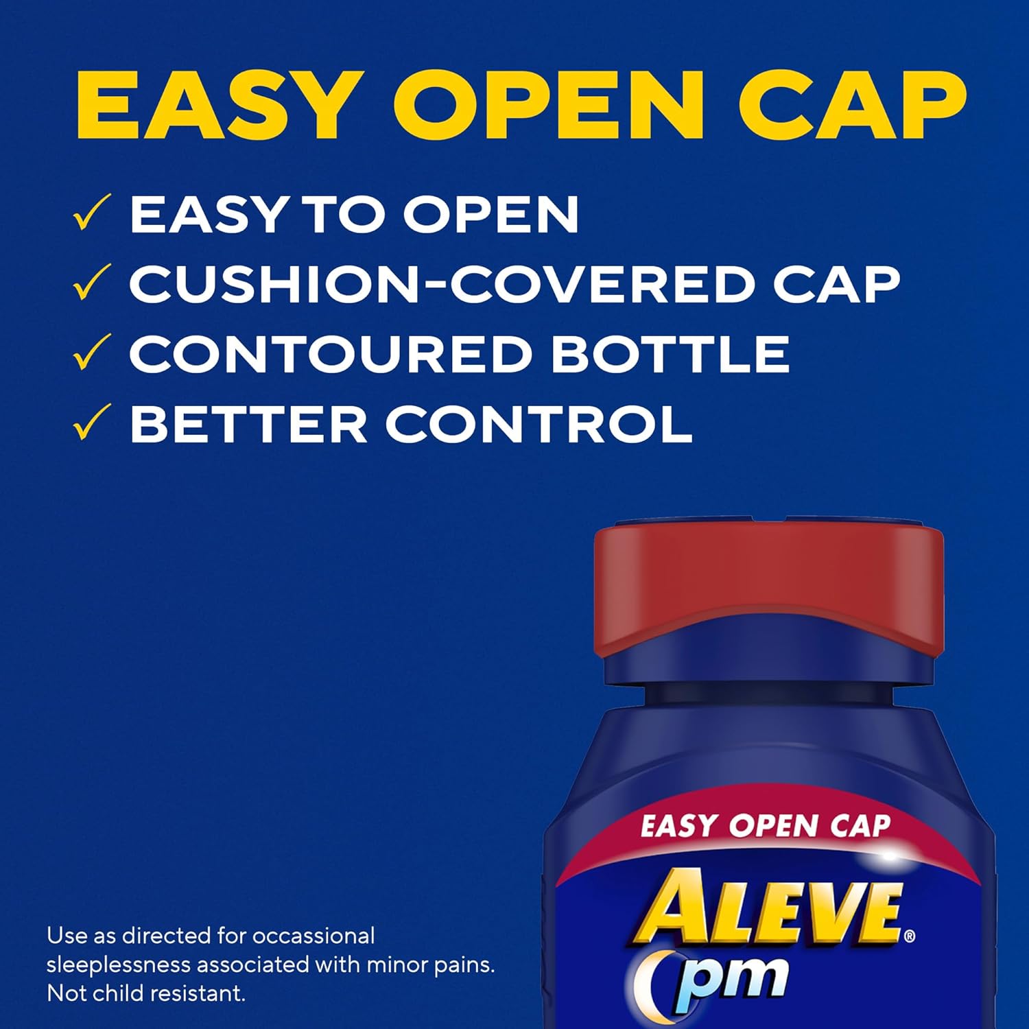 Aleve PM Sleep Aid Plus Pain Reliever Caplets, Naproxen Sodium & Diphenhydramine HCl, Nighttime, 120 Count - Image 5