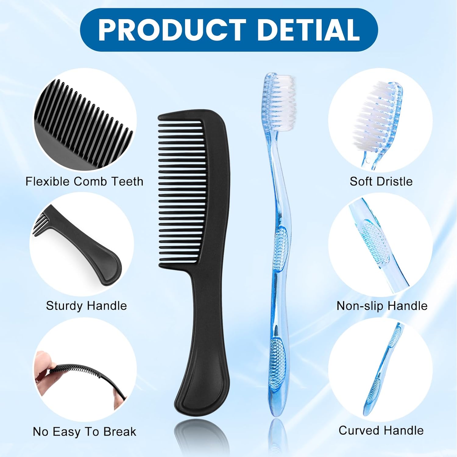 25 Sets Personal Hygiene Kit Basic Toiletry Kits Homeless Supplies Bulk for Travel,Charity,Business Include 25 Toothbrush,25 Toothpaste,25 Comb,25 Bath Soap, 25 Shampoo,25 Body Wash, 125 Floss Picks - Image 3