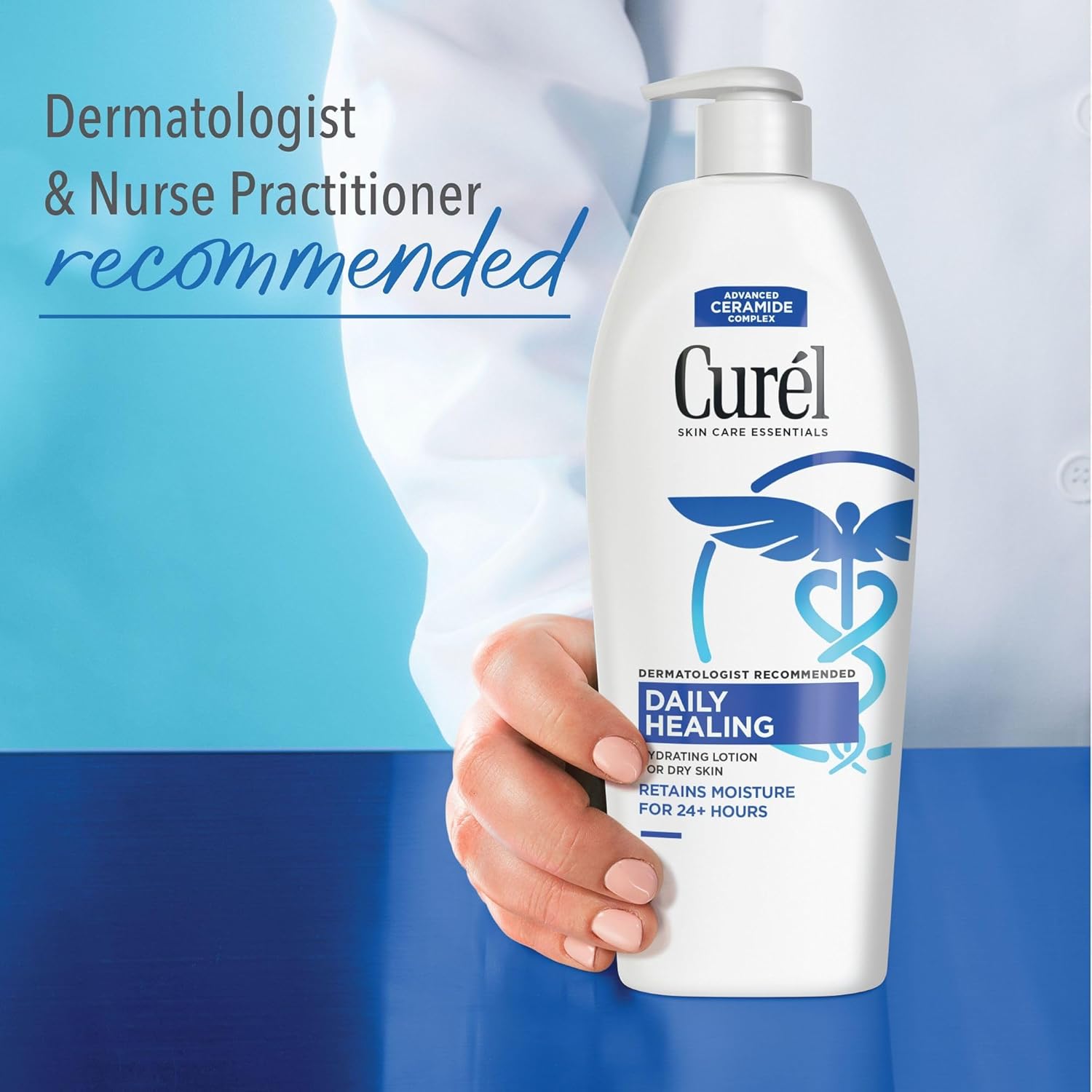 Curel Daily Healing Body Lotion for Dry Skin, Dermatologist Recommended Hydrating Body Lotion with Advanced Ceramides Complex 1 Oz, Pack of 30 - Image 4