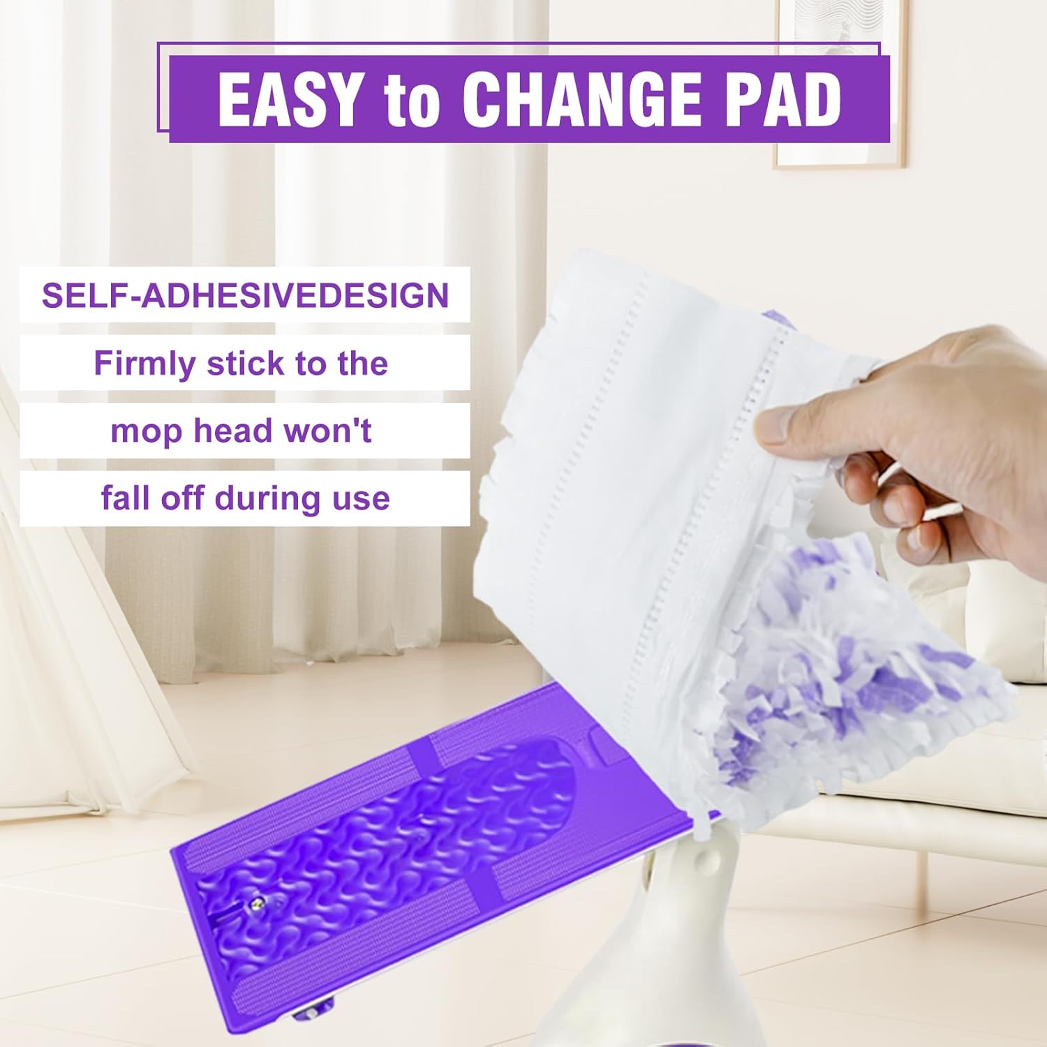 40 Pack Power Mop Refills for Swiffer Power Mop,Unscented&Thickened Multi-Surface and Wood Spray Mops for Floor Cleaning - Image 3