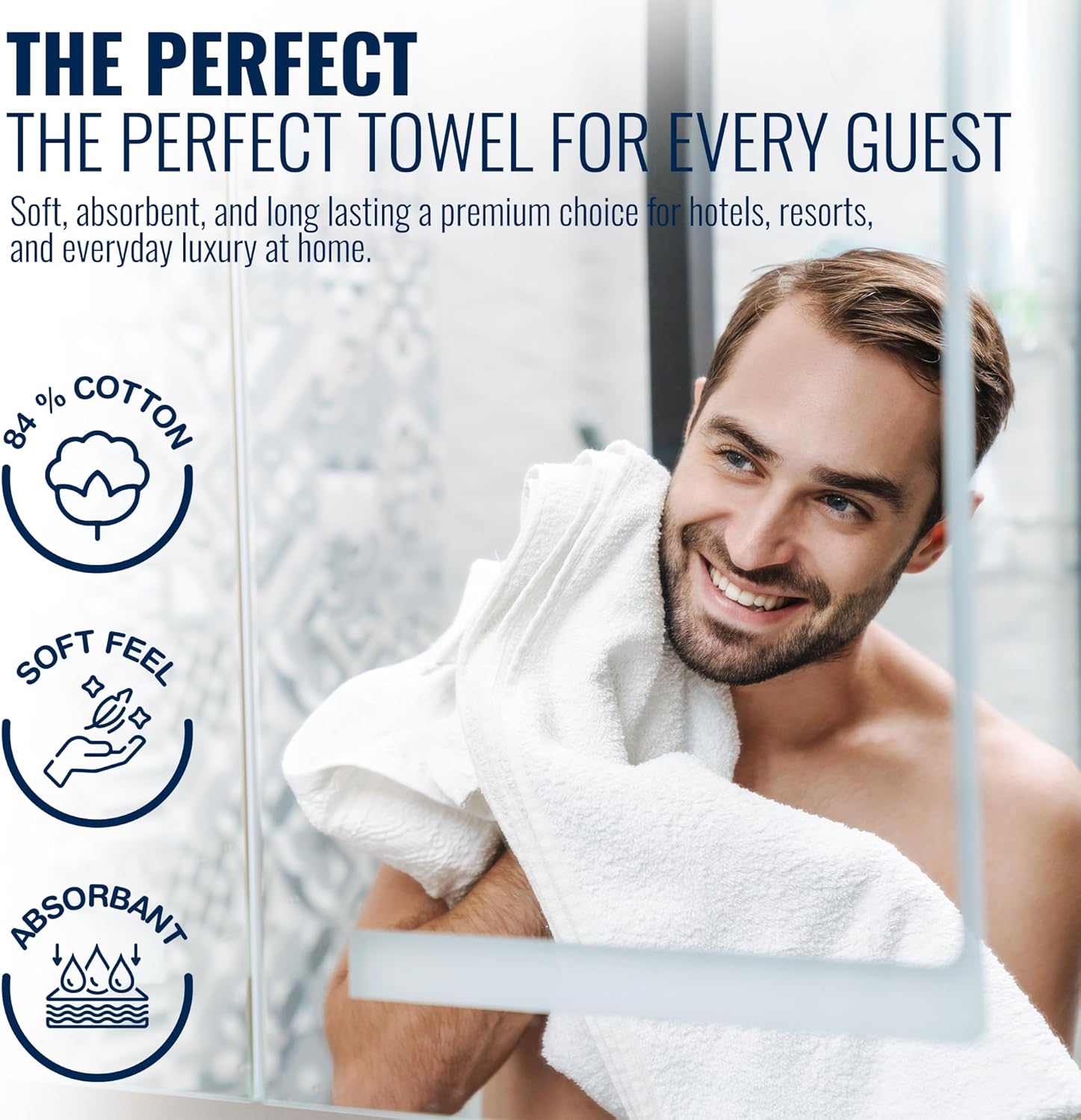 Bulk Hand Towels – 120 Pack (16x27) – Wholesale Economy Poly Cotton Salon Towels – Lightweight, Quick-Dry, Durable Massage Towels for Salons, Spas, Gyms, Pools & Commercial Use - Image 5