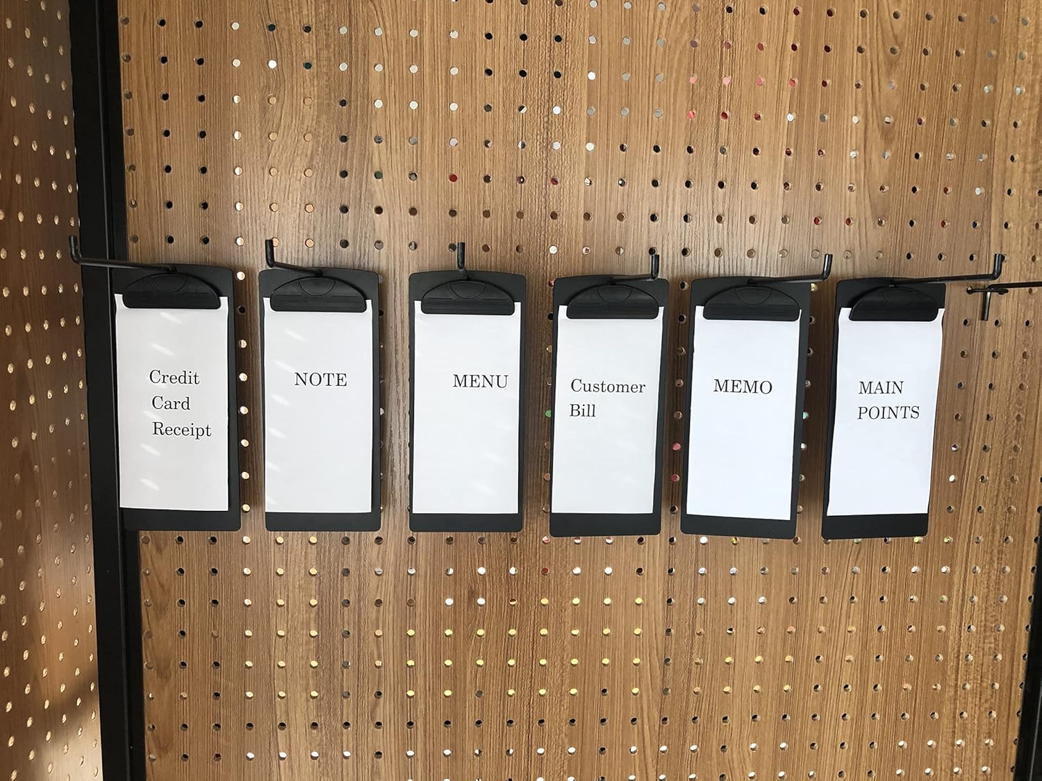 Plastic Clipboard, for Memo Menu Credit Card Receipt, 4x9in, Black (12-Pack) - Image 7