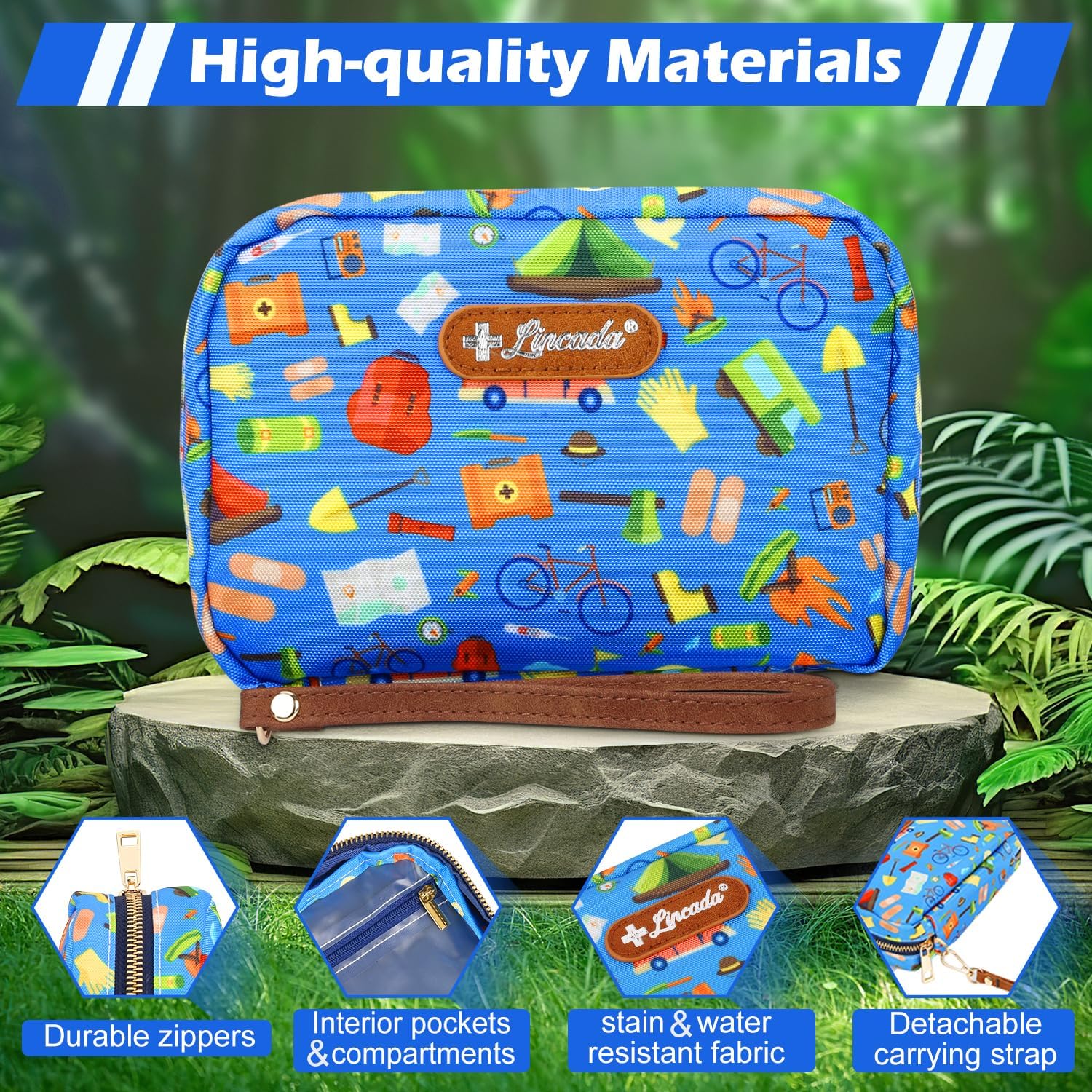 Portable Travel First Aid Kit for Kids and Adults, 143 Pieces All-Purpose Emergency First Aid Kit for Home, Car, Diaper Bag, Survival, Camping, Hiking, and More - Image 6