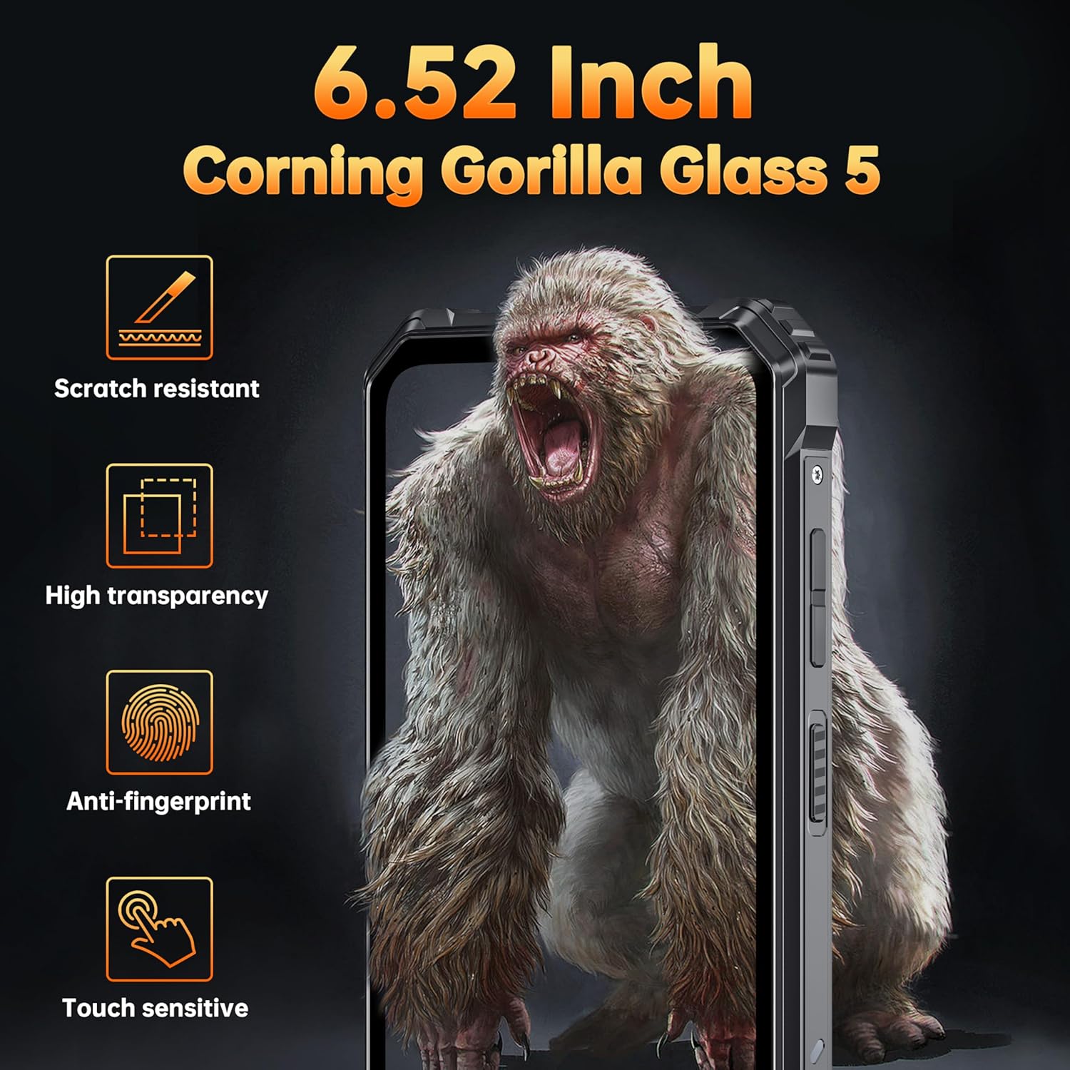 OUKITEL G1 Rugged Smartphone Unlocked - 24+256GB/1TB Android 15 Rugged Cellphones, 6.52” HD Display 48MP Rear Camera 10600mAh Battery IP68/IP69K Waterproof Phone, Dual Sim/NFC/Fingerprint 2025 - Image 6