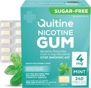 Quitine Nicotine Gum 4mg, Mint Flav...