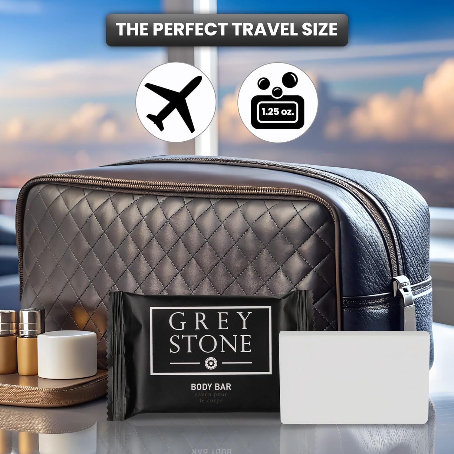 Grey Stone 1.25 oz. Bath Soap (Case of 250) Hotel Travel Size, Individually Wrapped, Designed for Hospitality, Vacation Rentals, AirBNB, Motels, Guest Bathroom - Image 5