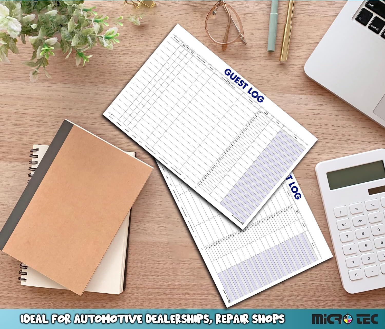 Guest Log Book for Automotive Dealerships – Customer Sign-in Tracking Log – 17" × 11" Visitor Registration Book – 100-Sheet Pad for Auto Service Centers, Repair Shops, Lead Management - 1 Pad - Image 5