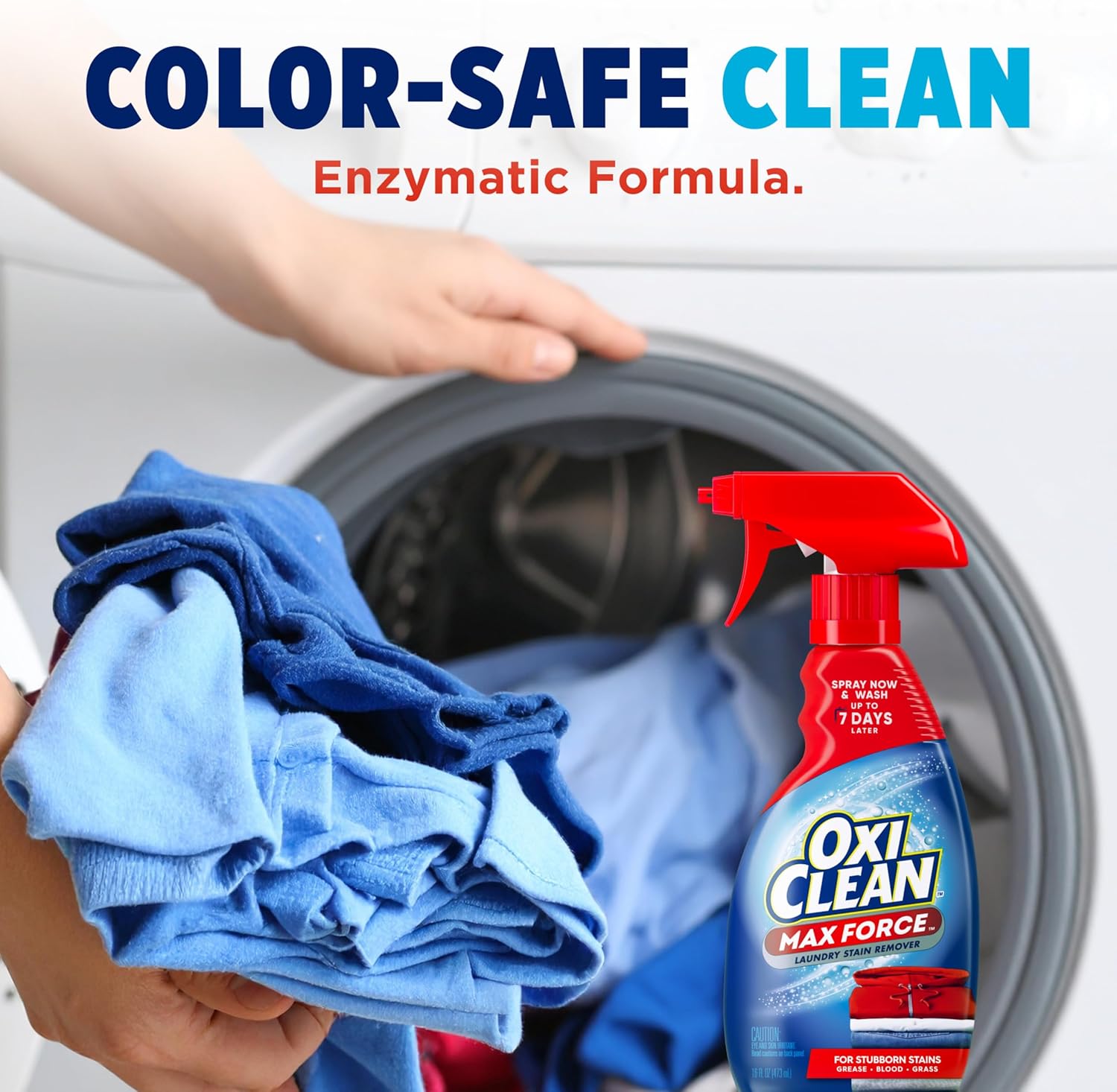 OxiClean Max Force Laundry Stain Remover Spray, Newborn & Baby Essentials, Stain Treater, 12 fl oz, 3-Pack - Image 6