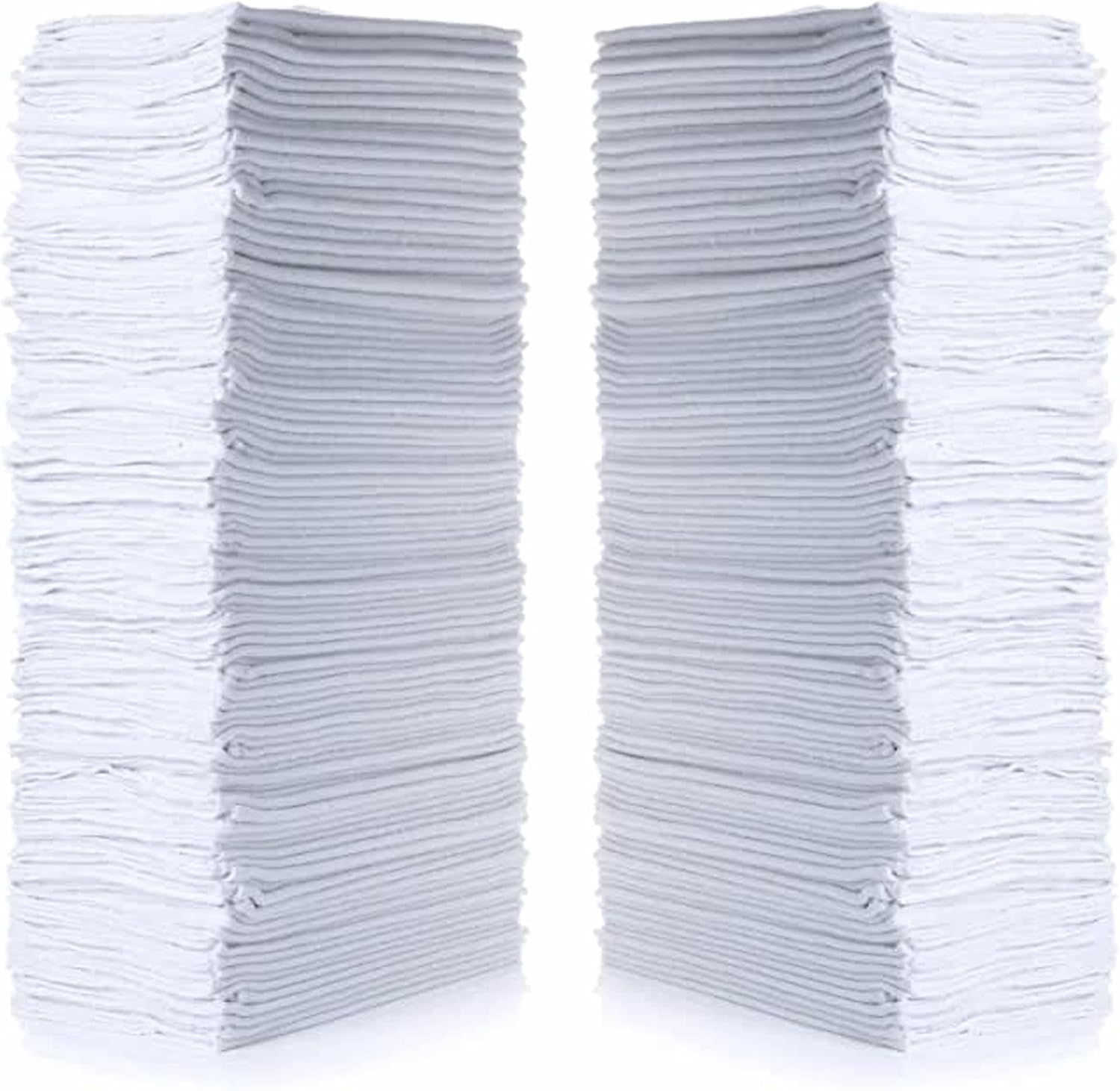 SIMPLI-MAGIC Cotton Shop Towels 14"x12" (145 Pack) – Reusable Cleaning Shop Rags for Automobiles, Industries, Garage and Homes (White)