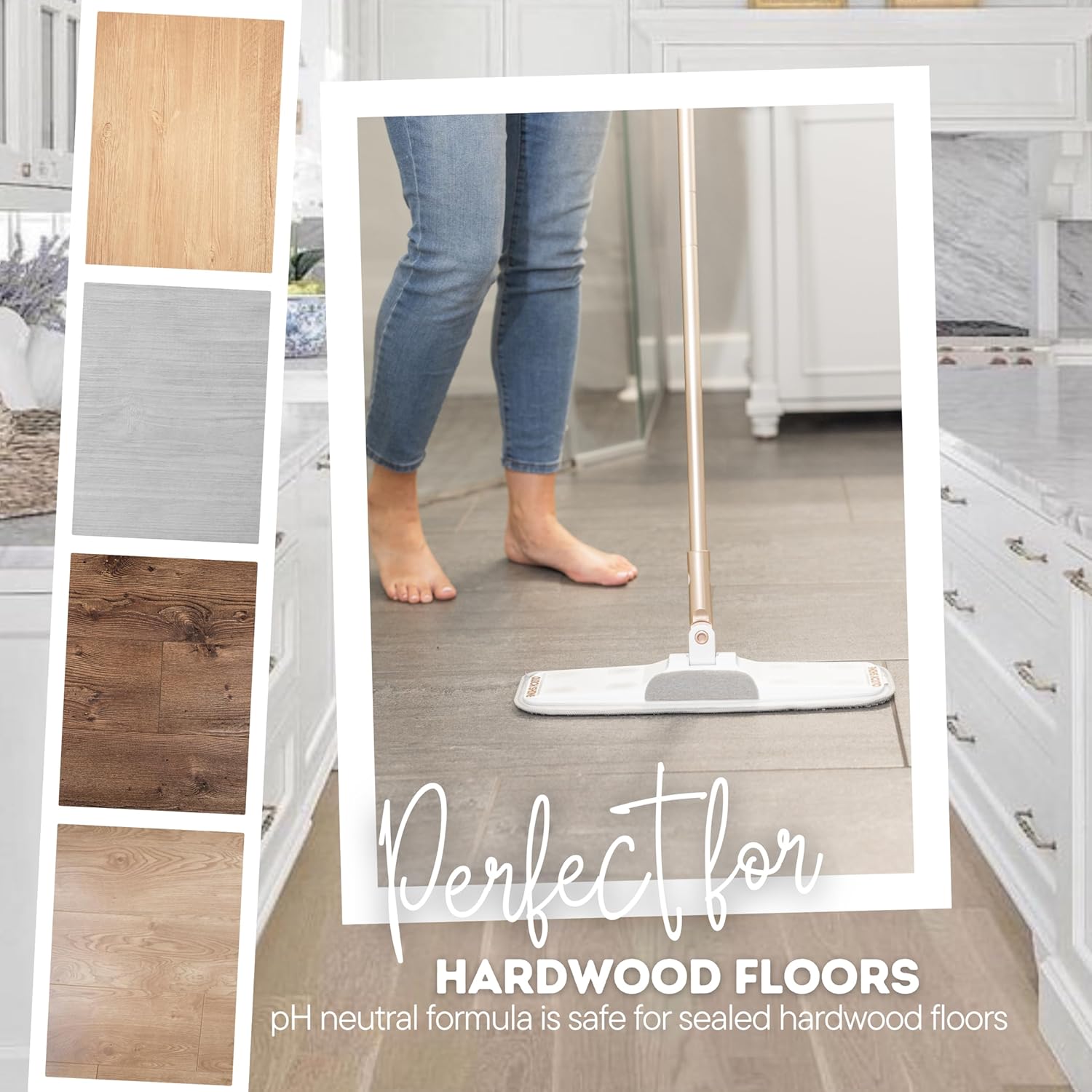 Quick Shine Hardwood Floor Luster-Polish 64oz | Plant-Derived w/Carnauba | Safer Choice, No PFAS, pH Neutral | Ready to Use Formula w/Anti-Slip Technology | Simply Squirt & Spread | Made in USA - Image 8