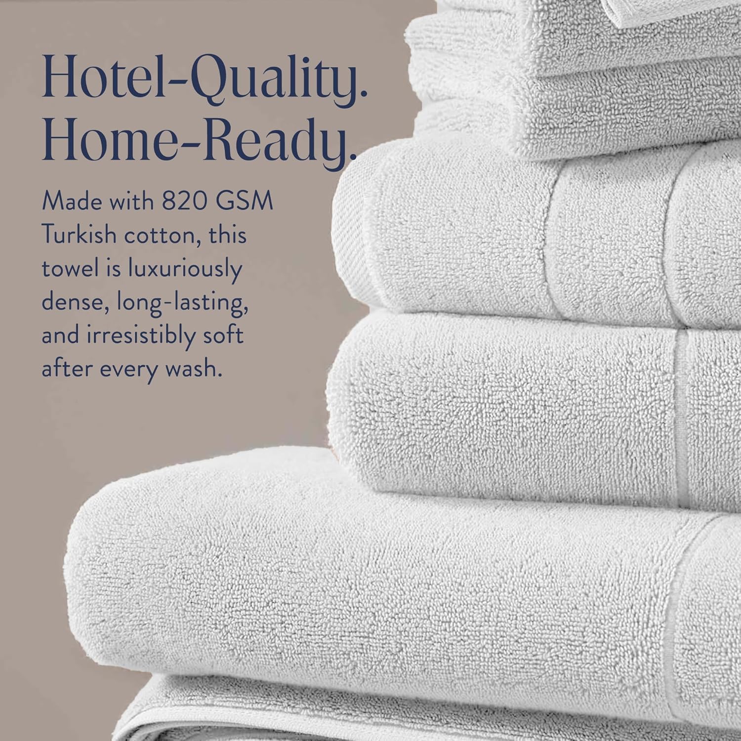 Brooklinen Super-Plush Turkish Cotton Bath Towels - Set of 2 - Cotton, 820 GSM, Highly Absorbent, Machine Washable, Perfect for Home & Bathroom (30" x 58", Solid White) - Image 5