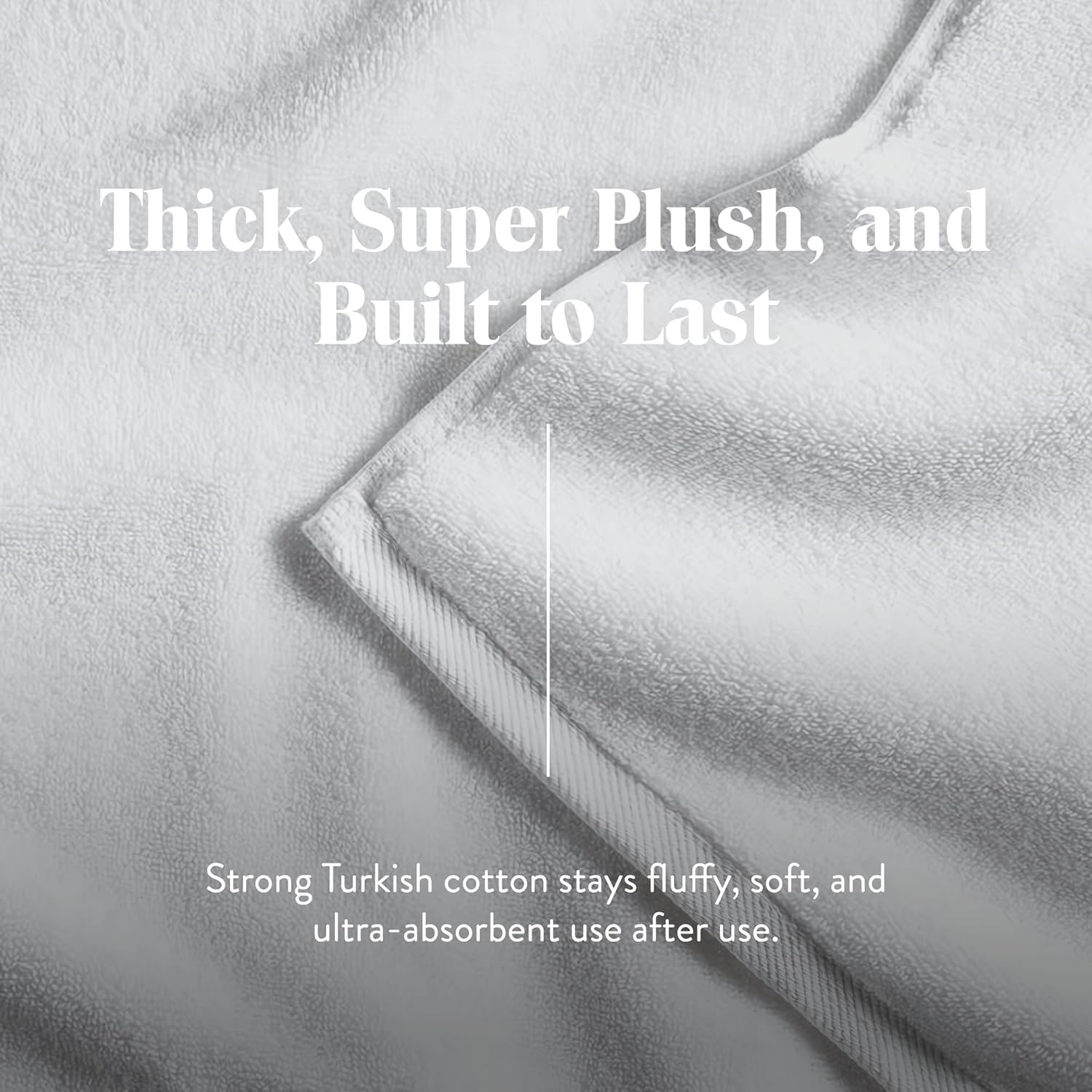 Brooklinen Super-Plush Turkish Cotton Hand Towels - Set of 2 - Cotton, 820 GSM, Highly Absorbent, Machine Washable, Perfect for Home & Bathroom (20" x 30", Solid White) - Image 3