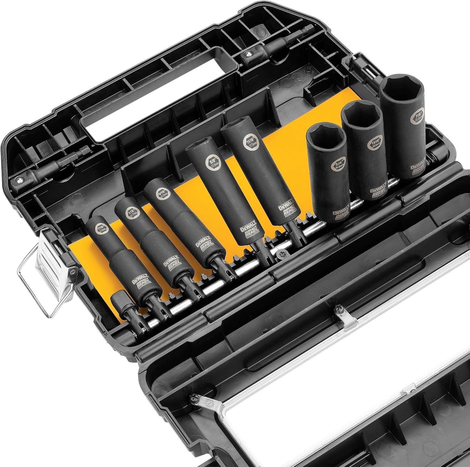 DeWalt Impact Socket Set 1/2 Drive, 10 Piece 1/4" to 1/2" Impact Socket Adapter Set (DW22812) - Image 2