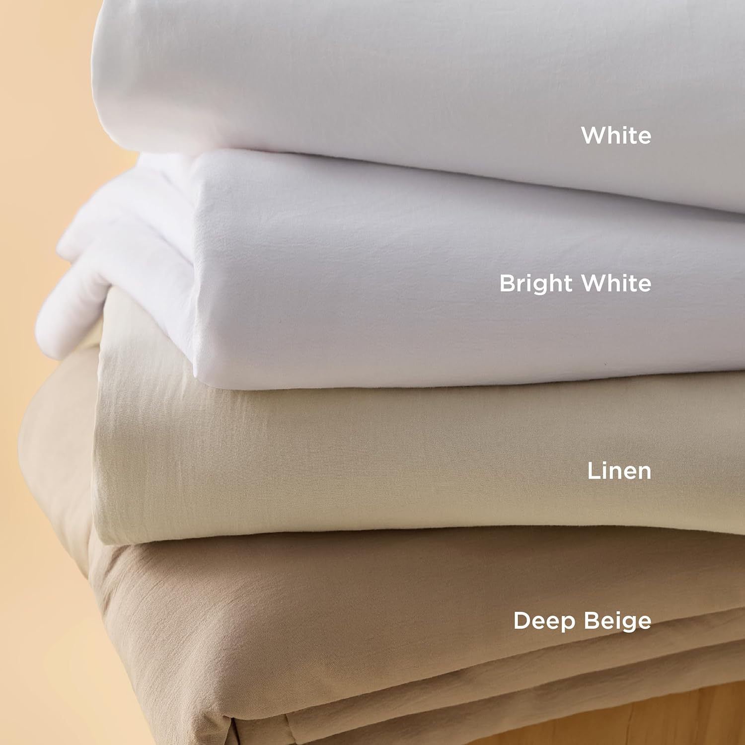 Bedsure Duvet Cover King Size - 3 Pieces Prewashed Cotton-Like Extra Soft Bedding Set, Includes 1 Duvet Cover 104x90 Inches with Zipper Closure & 2 Pillow Shams, Linen, Comforter Not Included - Image 9