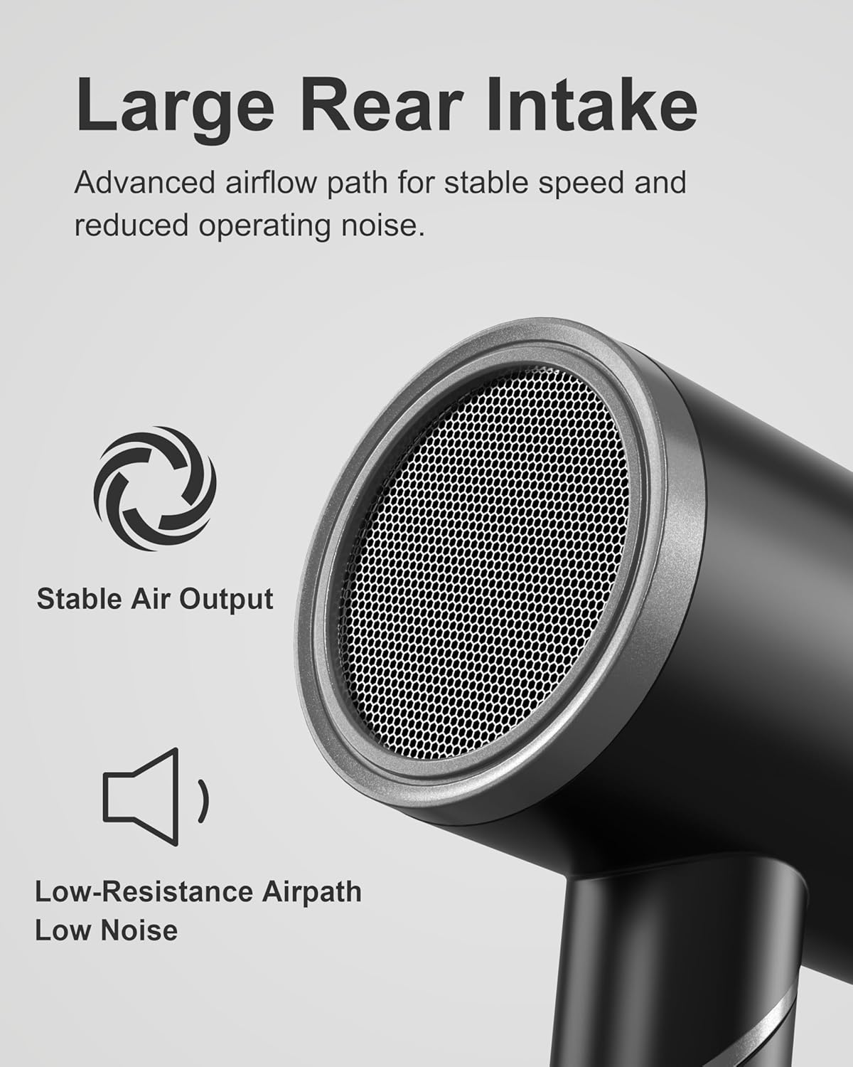 Hair Dryer with Comb | 1800W Blow Dryer with Diffuser for Curly Hair | Plasma Ionic Hairdryer for Frizz Control | Foldable & Protable Design for Travel | 6.5 ft ALCI Cord for Women and Men - Image 7