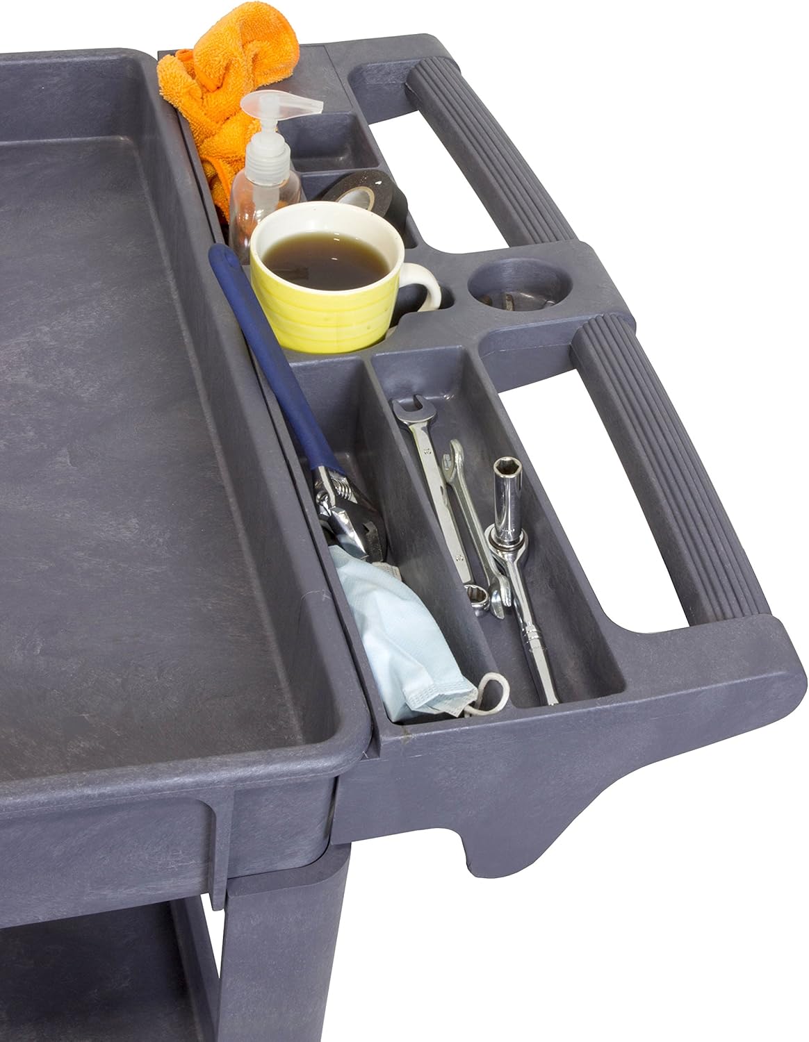 WEN 500-Pound Capacity 46 By 25.5-Inch Extra Wide Service Utility Cart - Image 4