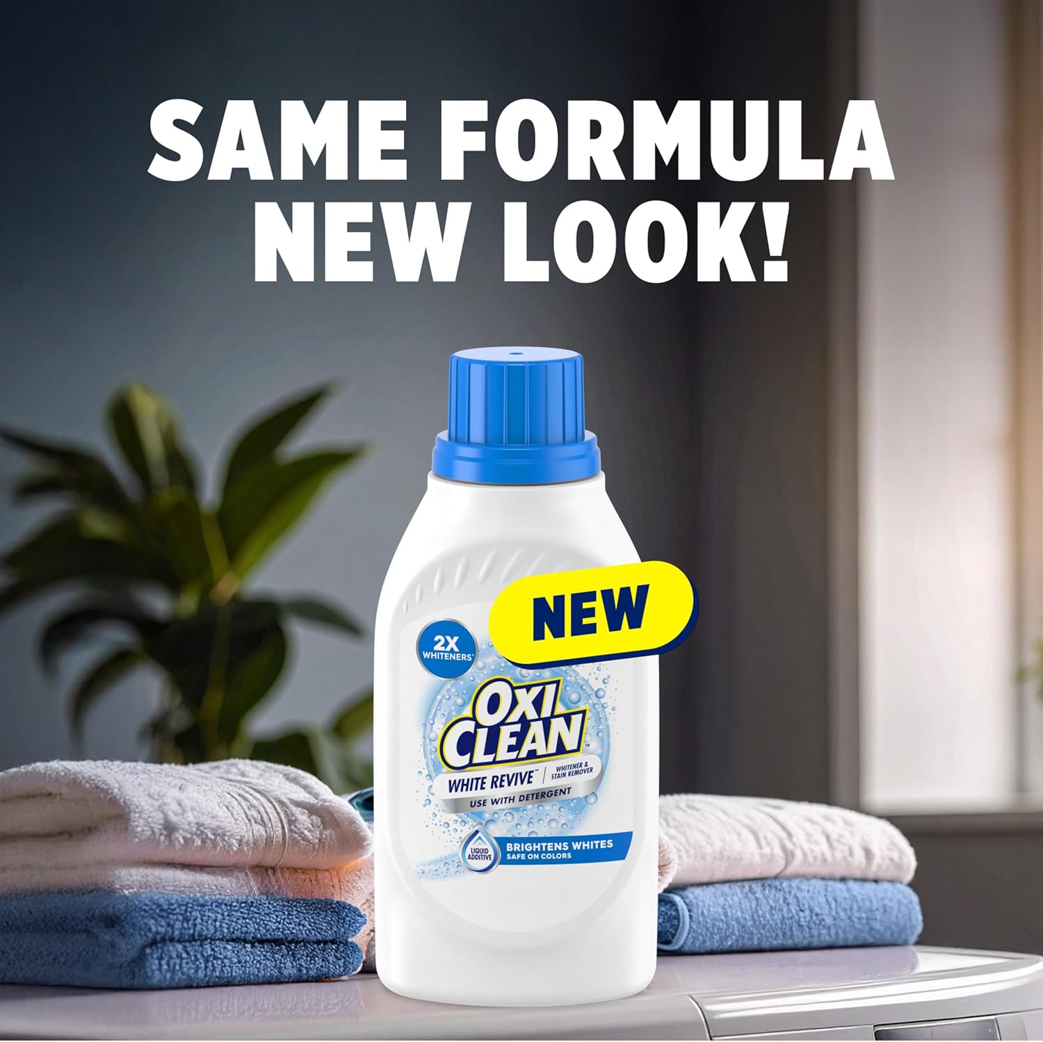 OxiClean White Revive Whitener & Stain Remover Liquid Additive, Water-Activated Oxygen Bleach for Laundry, 45 fl oz - Image 2